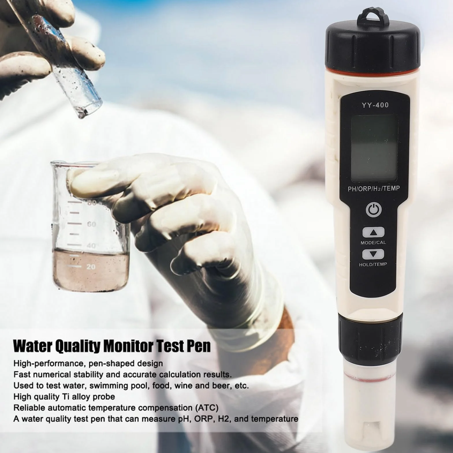 Przenośny tester jakości wody 4 w 1 YY-400 PH ORP H2