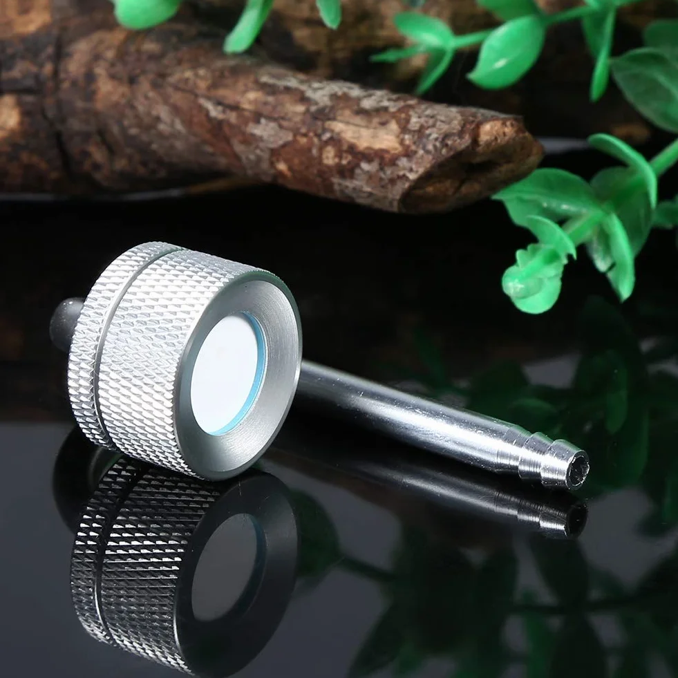 Akwarium Atomizer CO2, dyfuzor dwutlenku węgla ze stopu aluminium, srebrny