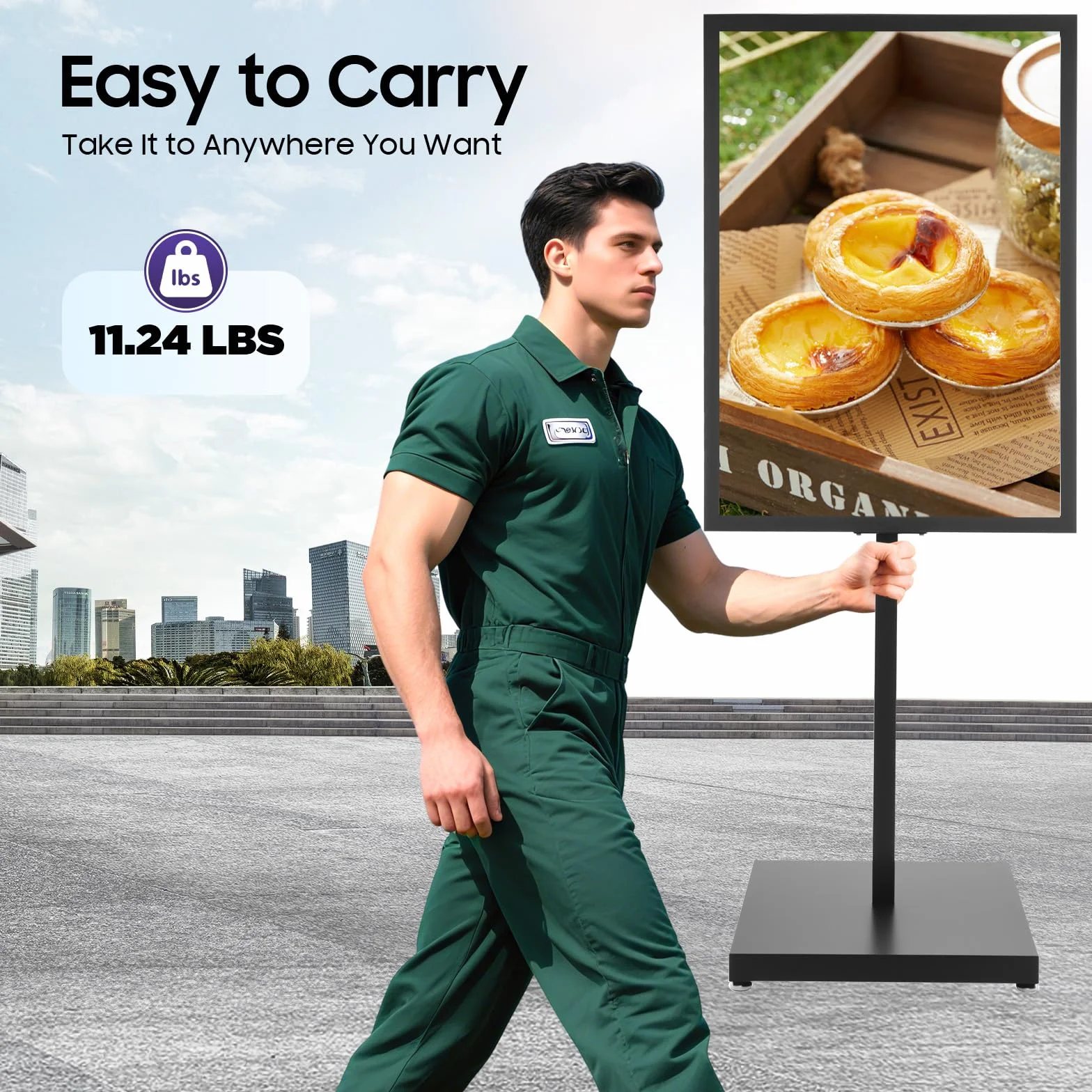 Stojak na plakat 90x65 cm, stojak podłogowy reklamowy