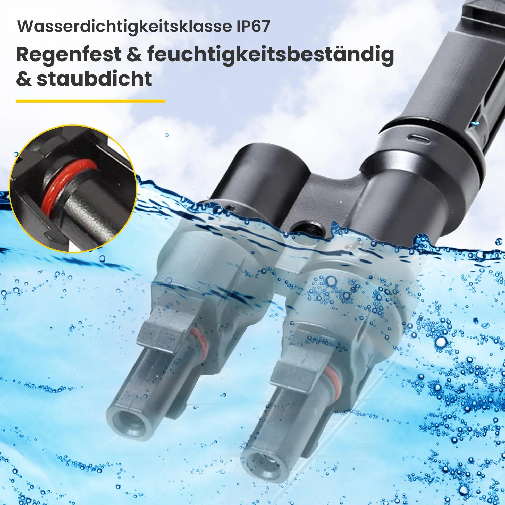Offgridtec 000-000-002 Gniazda rozgałęźne, Czarny, 2 Sztuki