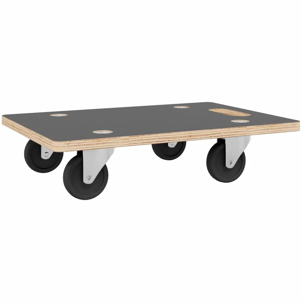 vidaXL Wózki platformowe, 2 szt., prostokątne, 80x55x11,5 cm, wózek na kółkach, wózek magazynowy, platforma na kółkach, wózek platformowy
