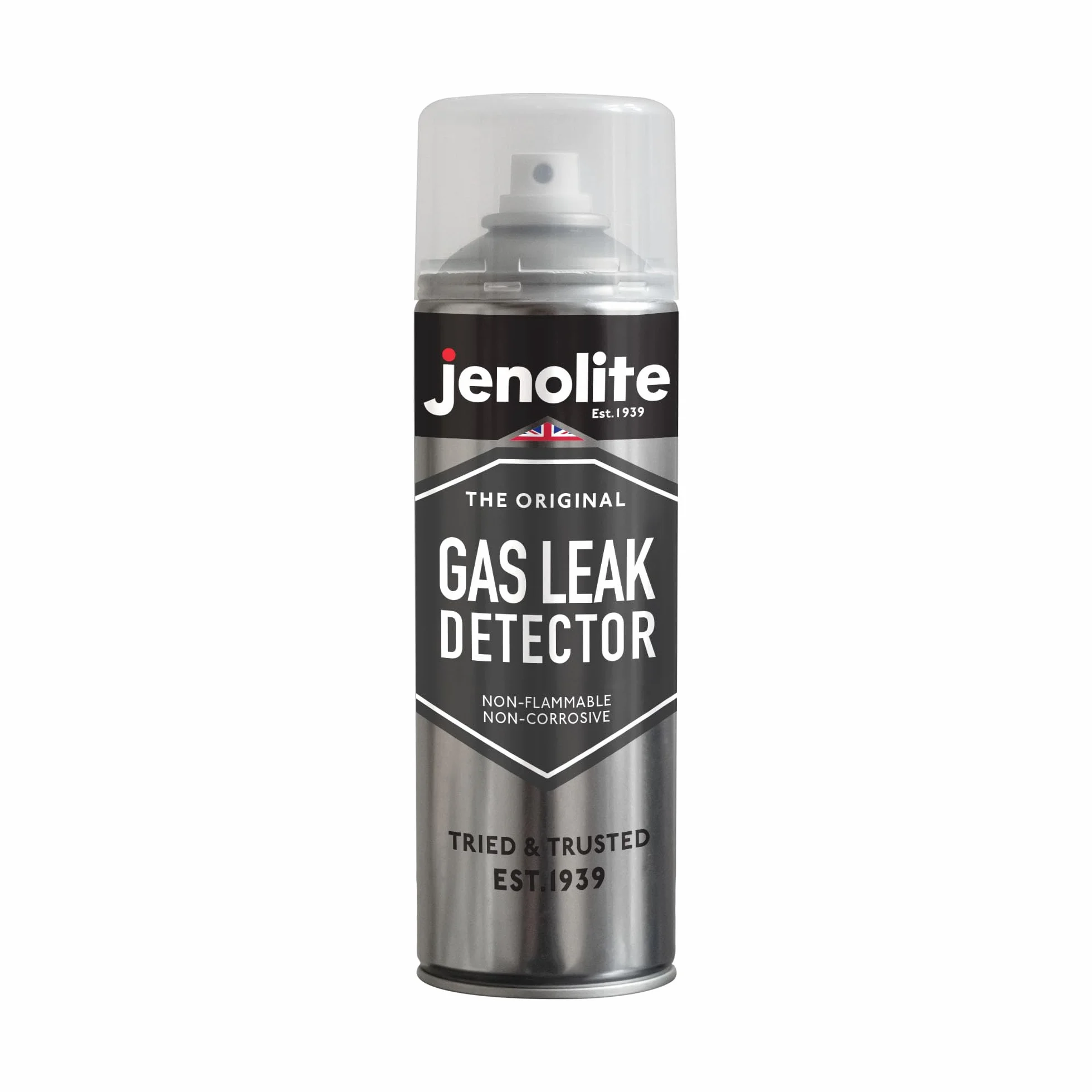 JENOLITE Spray do wykrywania wycieków gazu, 400 ml, niepalny i niekorozyjny, wykrywa wycieki w ogrzewaniu, kanalizacji, klimatyzacji i nie tylko, certyfikat DVGW