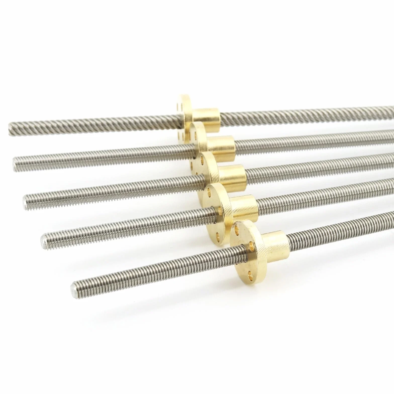 Śruba gwintowana Tr6x1 z gwintem trapezowym, długość 150 mm, trzpień gwintowany T6 z mosiężną nakrętką, pręt śrubowy ze stali nierdzewnej 304 śruba trapezowa (rozmiar: ołów 6 mm)
