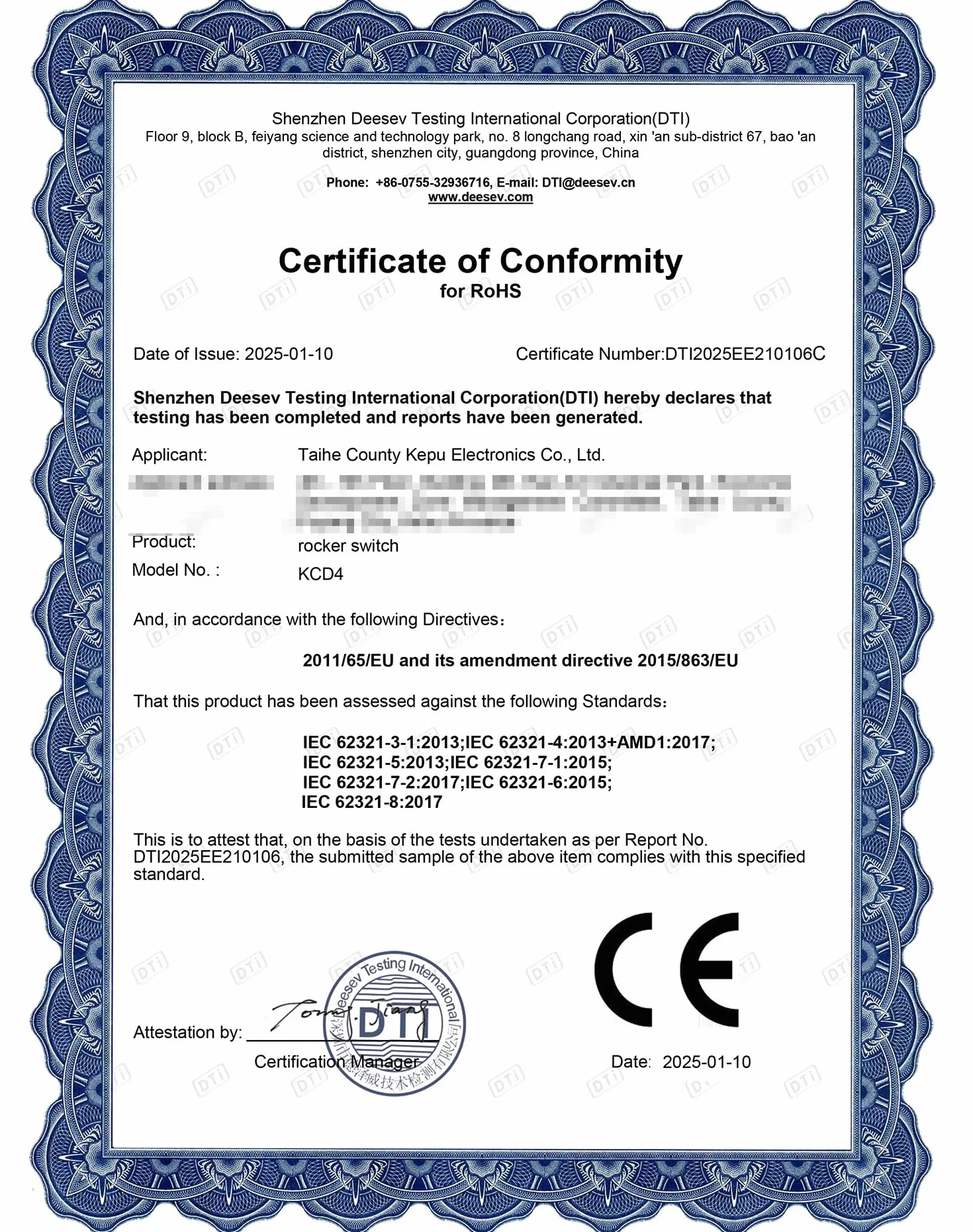 QWORK IP65 wodoodporny przełącznik DPST kołyskowy 220V 30A wł./wył