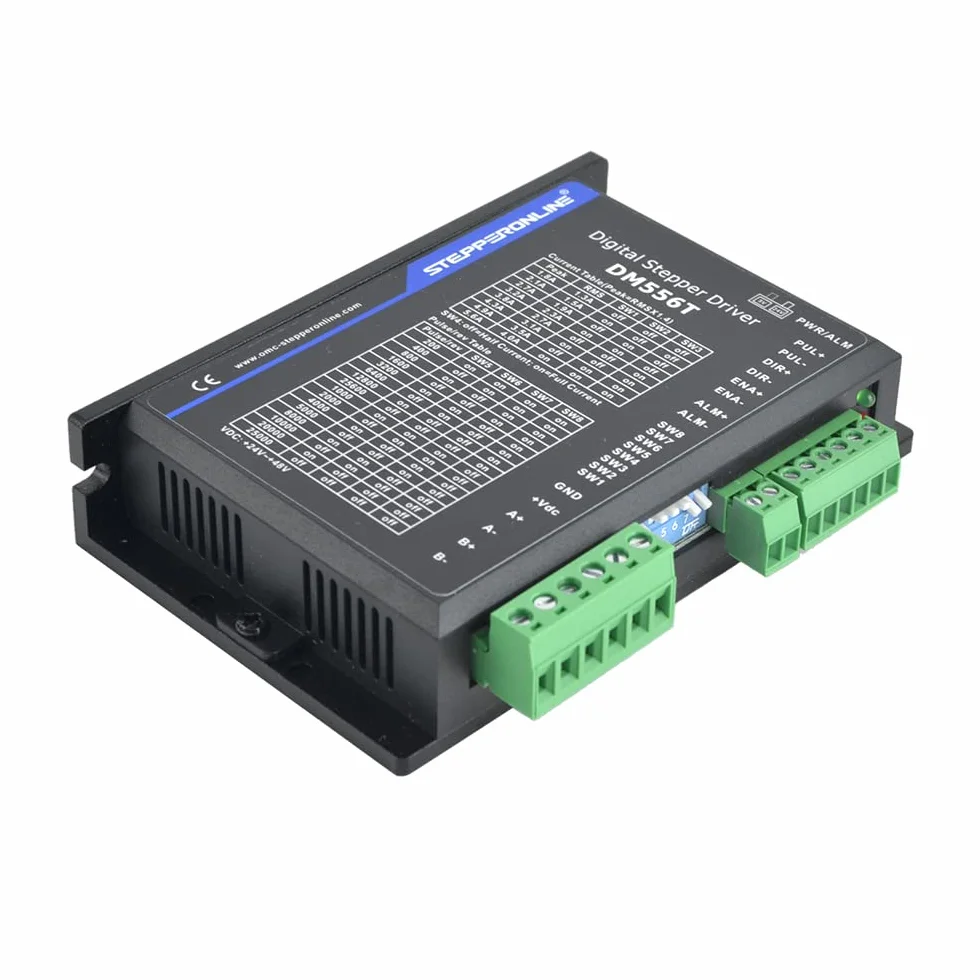 STEPPERONLINE Cyfrowy sterownik silnika krokowego 1,8-5,6 A 20-50 VDC do Nema 23, 24Stepper DM556T