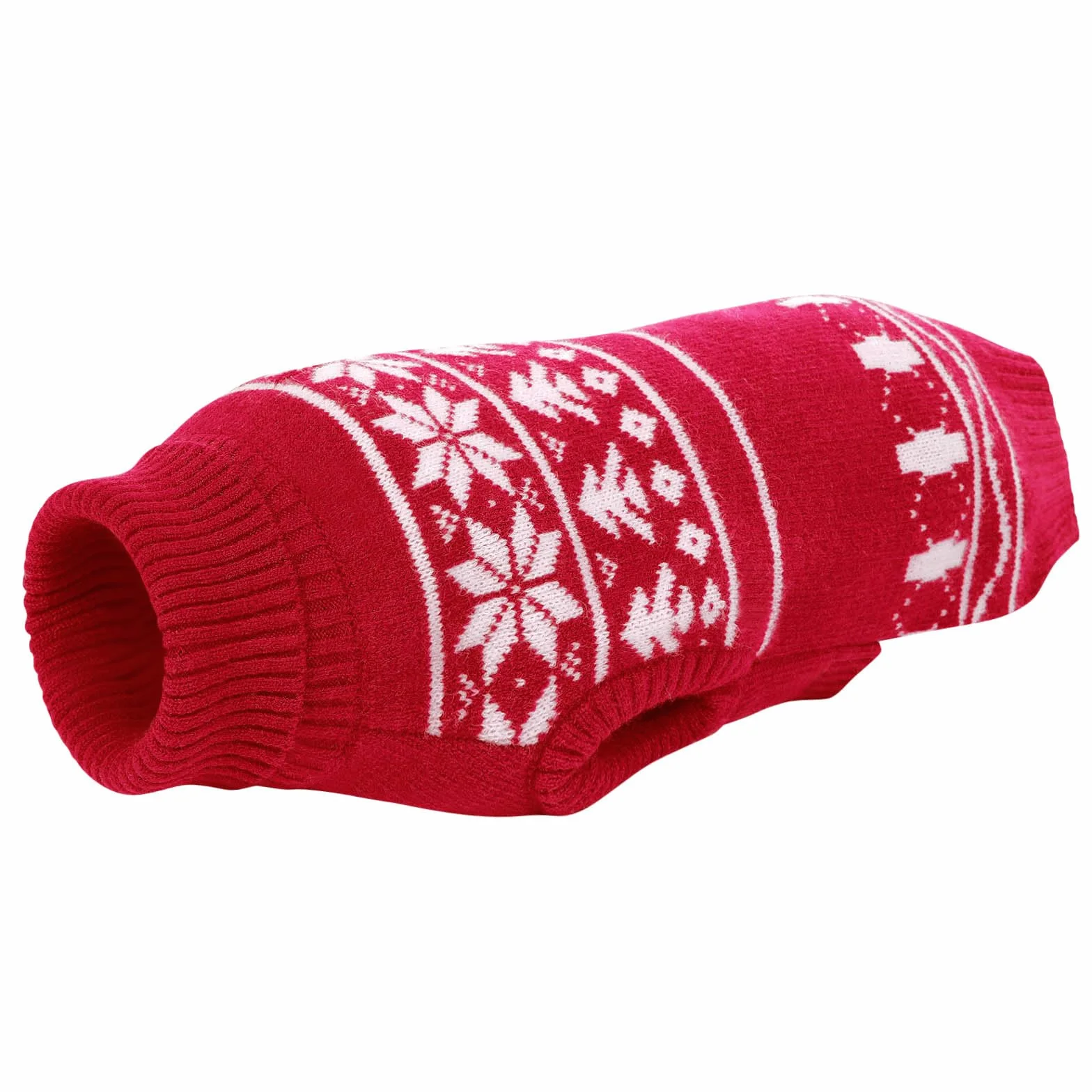 KONVINIT sweter bożonarodzeniowy dla psa, sweter z wzorem płatka śniegu dla małych, średnich i dużych psów, wygodny i ciepły sweter dla szczeniaków, do użytku w domu i na zewnątrz