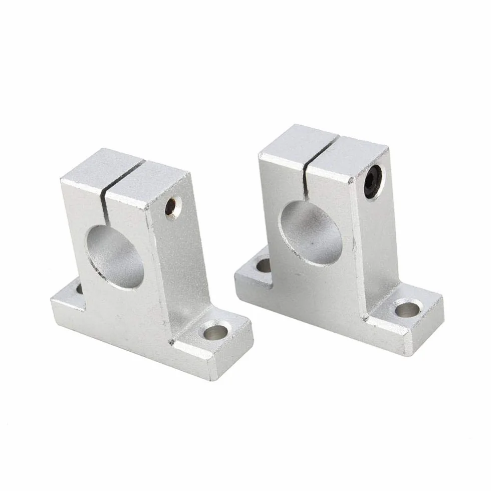 SK16 16 mm liniowy wspornik wału szyny liniowej, Keenso 2 szt. 16 mm liniowa prowadnica wału szyny wspornik pionowa oś optyczna uchwyt do XYZ stołu CNC