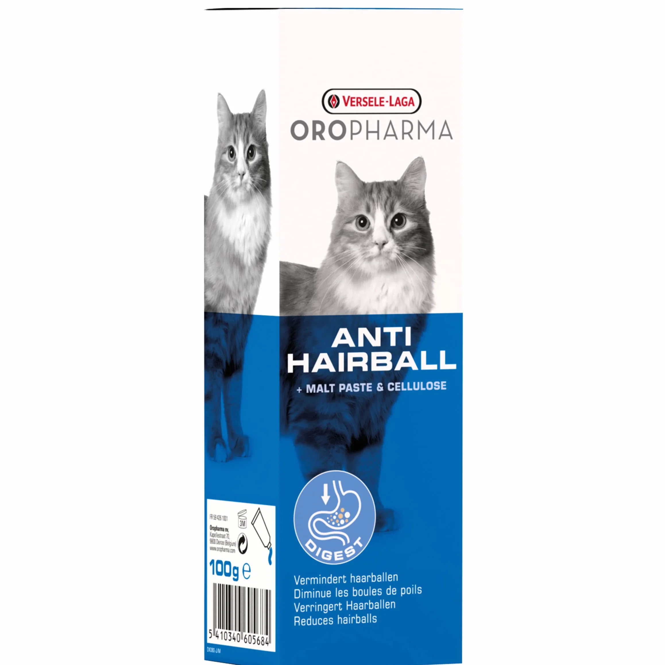 VERSELE-LAGA - Oropharma Anti Hairball - dla kotów - Pasta do zapobiegania kulkom włosowym - 100 g
