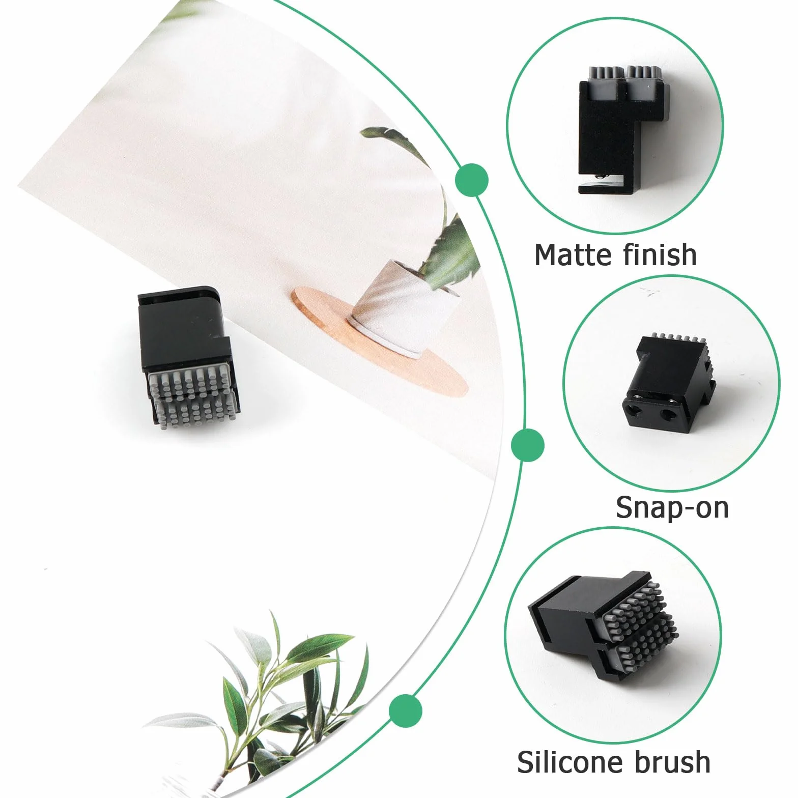 Panda Brush PX z 6 dodatkowymi silikonowymi szczotkami, Panda Brush XP, silikonowe dysze, zestaw narzędzi do czyszczenia Bambu Lab P1P/P1S/X1/X1C/X1E drukarki 3D, podwójne głowice, wymienne dysze