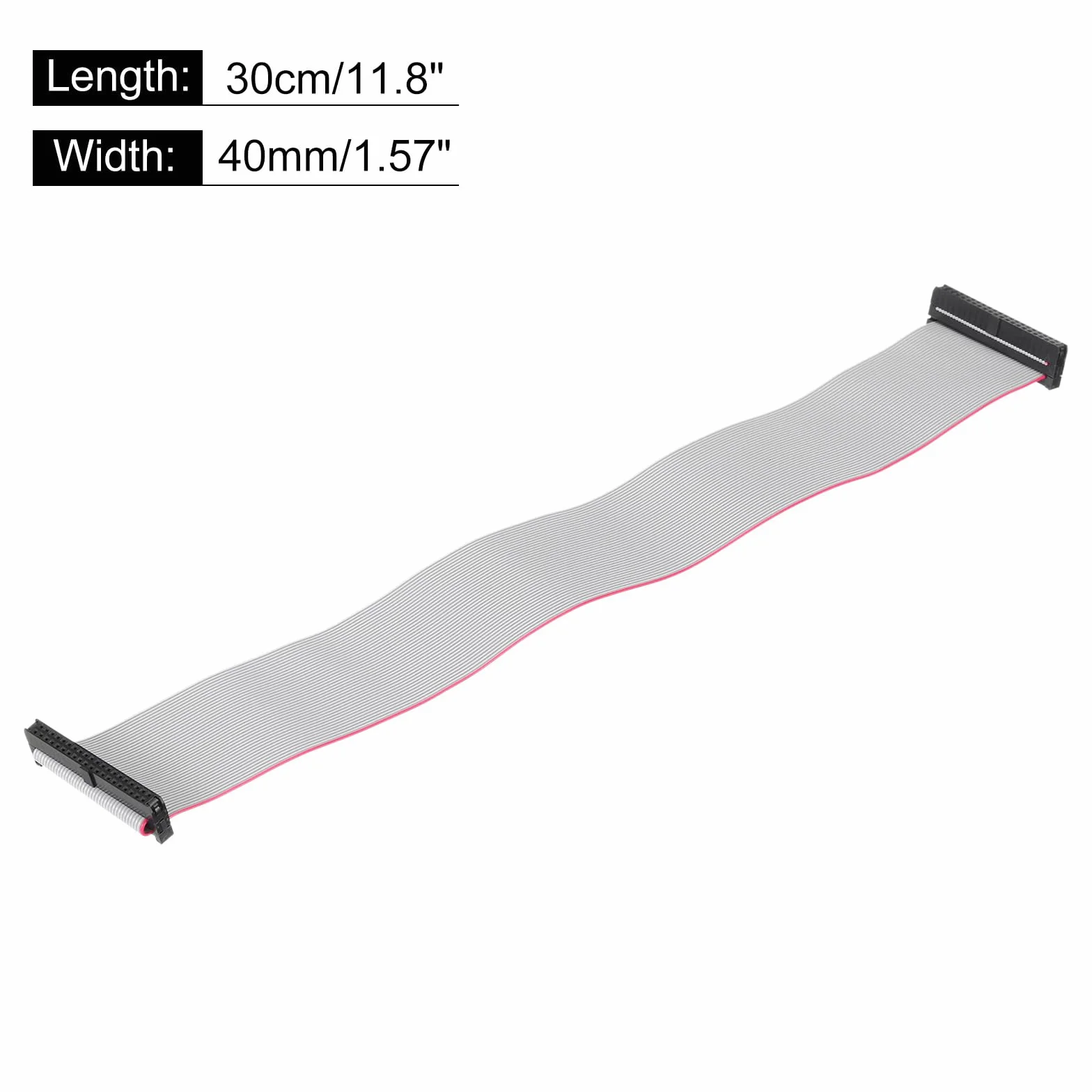 QUARKZMAN IDC 40-pinowy kabel taśmowy 2,0 mm Pitch FC 30 cm szary