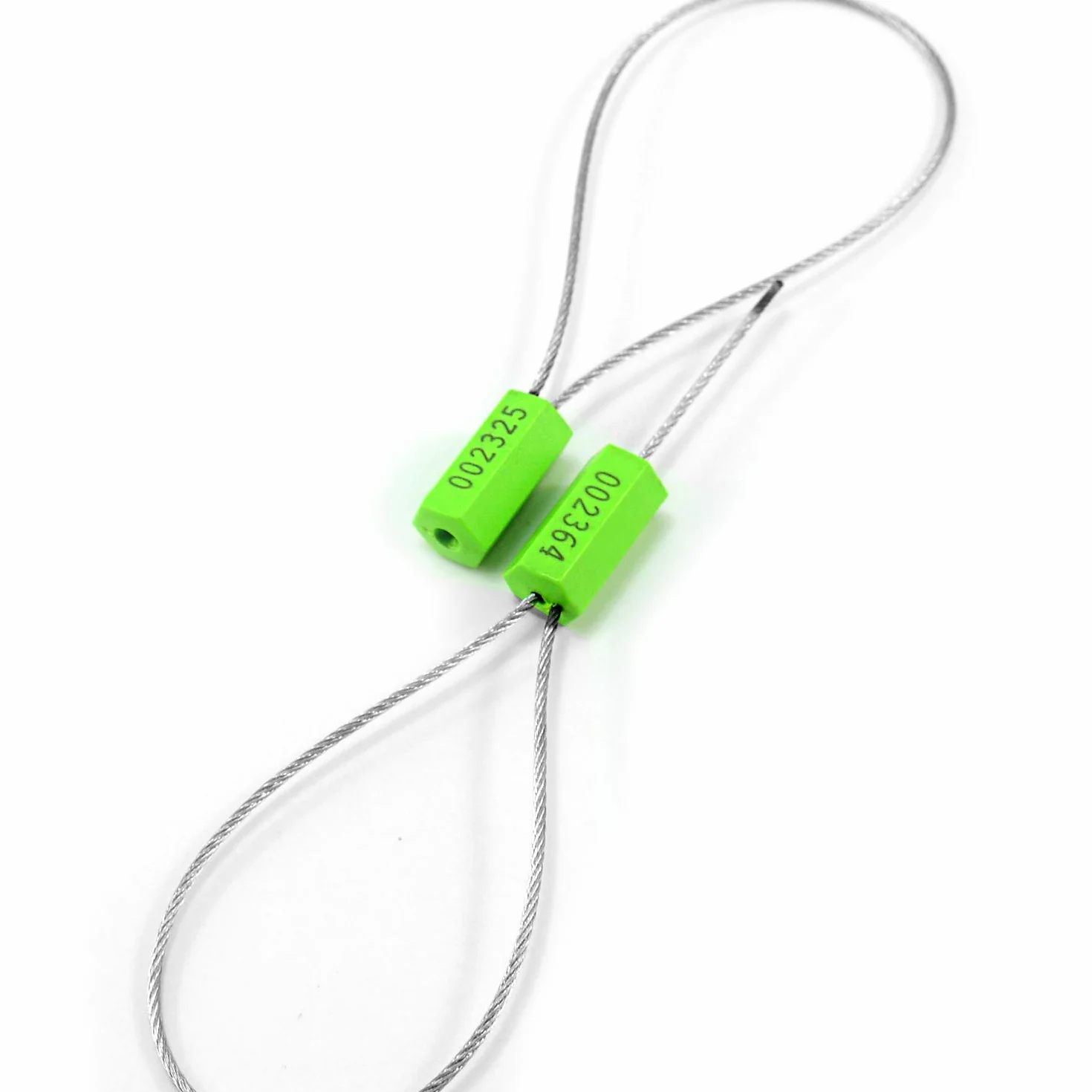 Plastikowa plomba 500 szt. plomby stalowej, metalowej plomby transportowej, etykiety zabezpieczające.(Green,100 PCS)