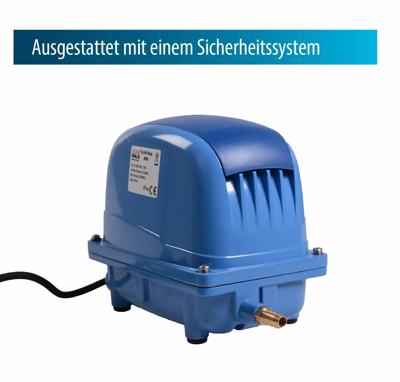 Aquaforte AquaForte Luftpumpe AP-100 Energooszczędna Pompa Powietrza, Niebieski, AP-100