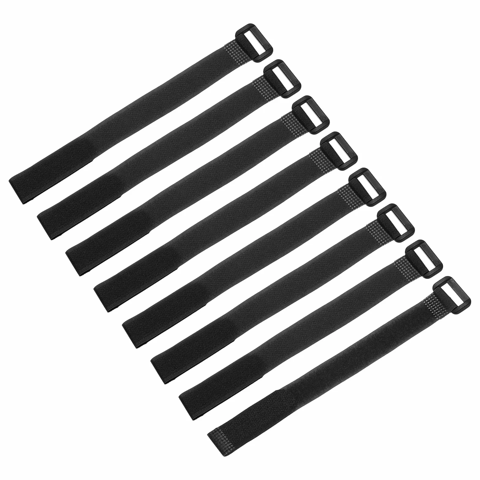 QUARKZMAN 8 sztuk pasów mocujących na baterie wielokrotnego użytku, 0,8 x 30 cm, nylonowe, regulowane rzepy