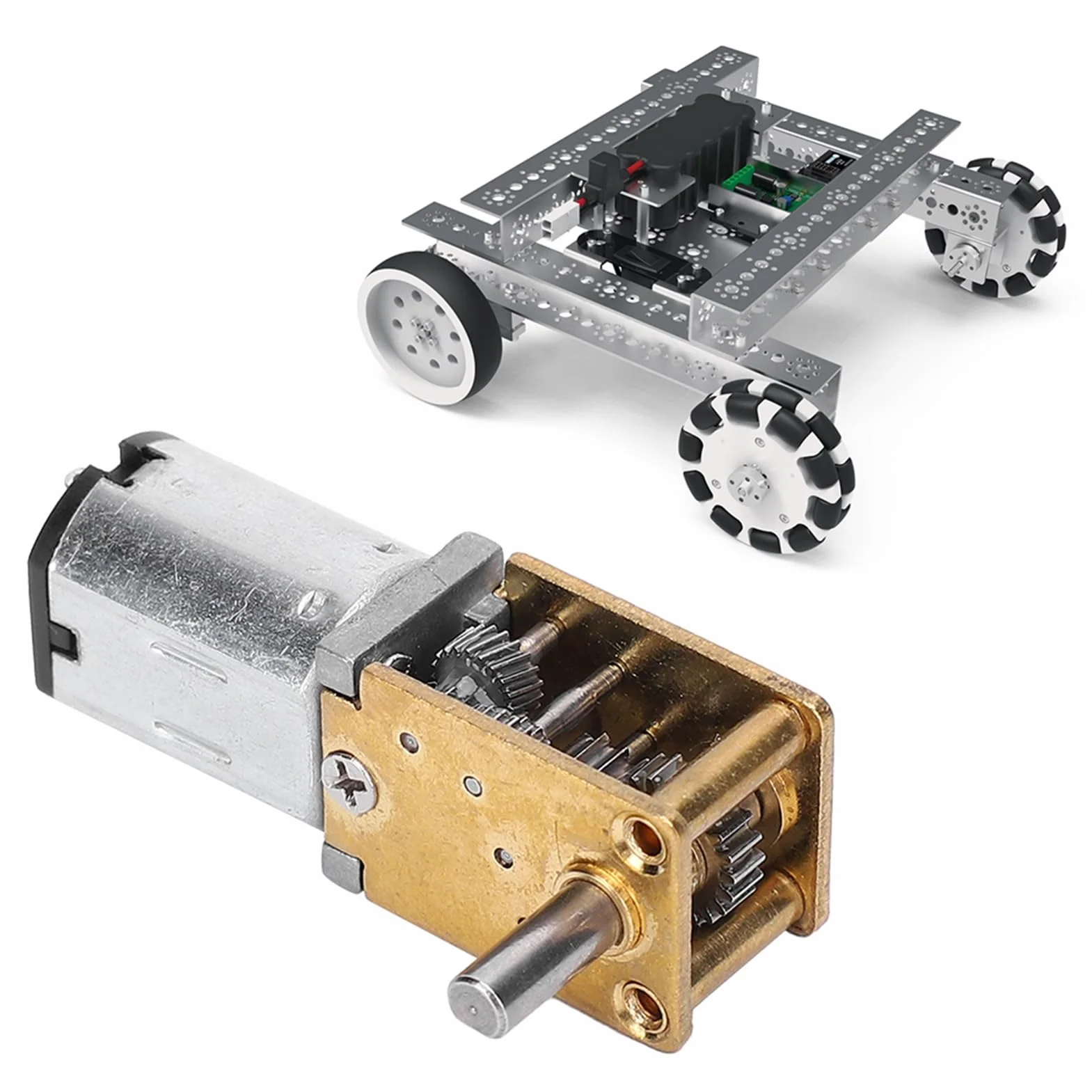 Silnik przekładniowy 1218GE-N20, miniaturowa przekładnia ślimakowa, metalowy reduktor, DC 6V 70 RPM
