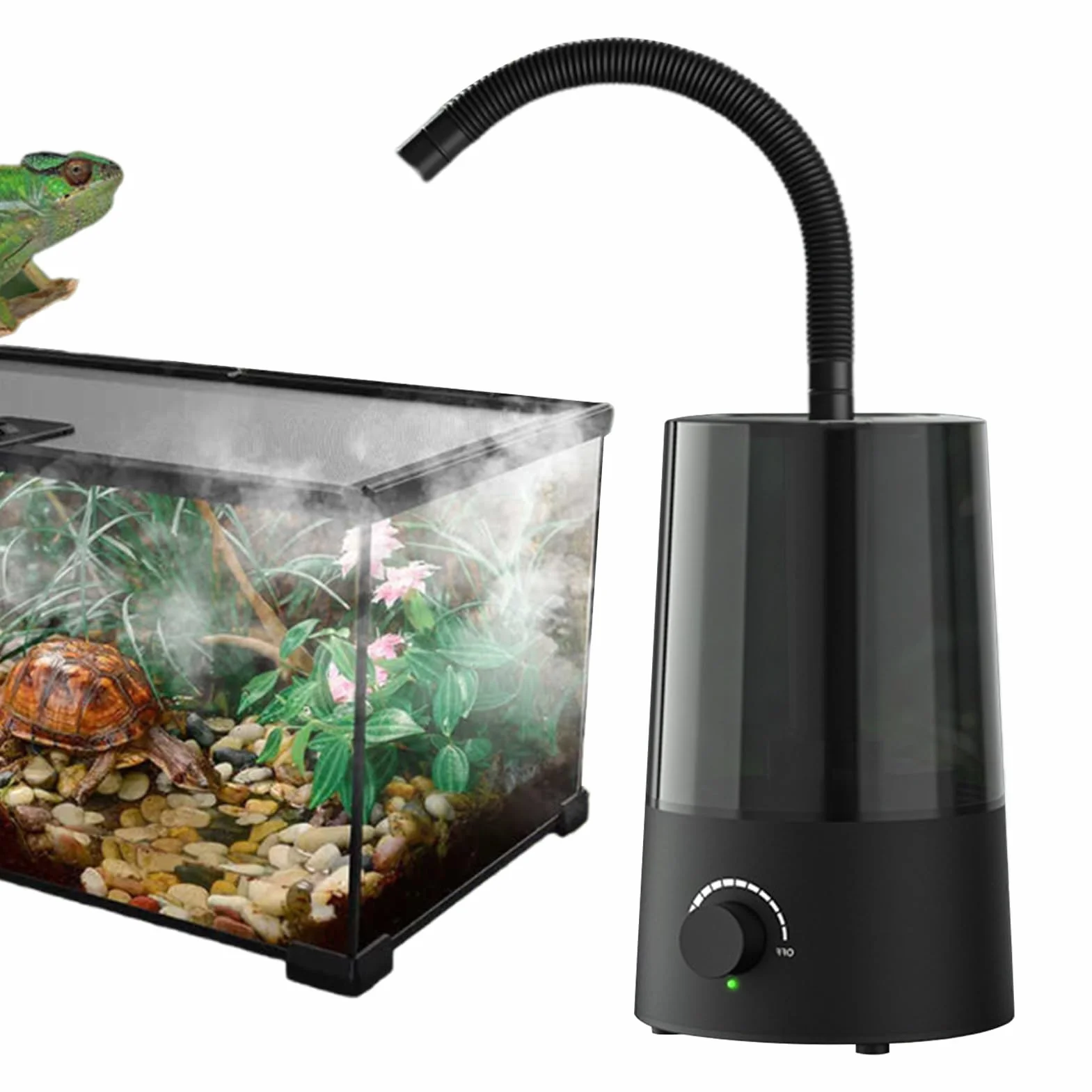 Zamgławiacz dla Gadów 2,5L Zamgławiacz zbiornikowy z automatycznym | Zraszacz nawilżający dla żółwi do Terrarium: Kameleony, Gekony, Płazy, Żółwie, Węże,