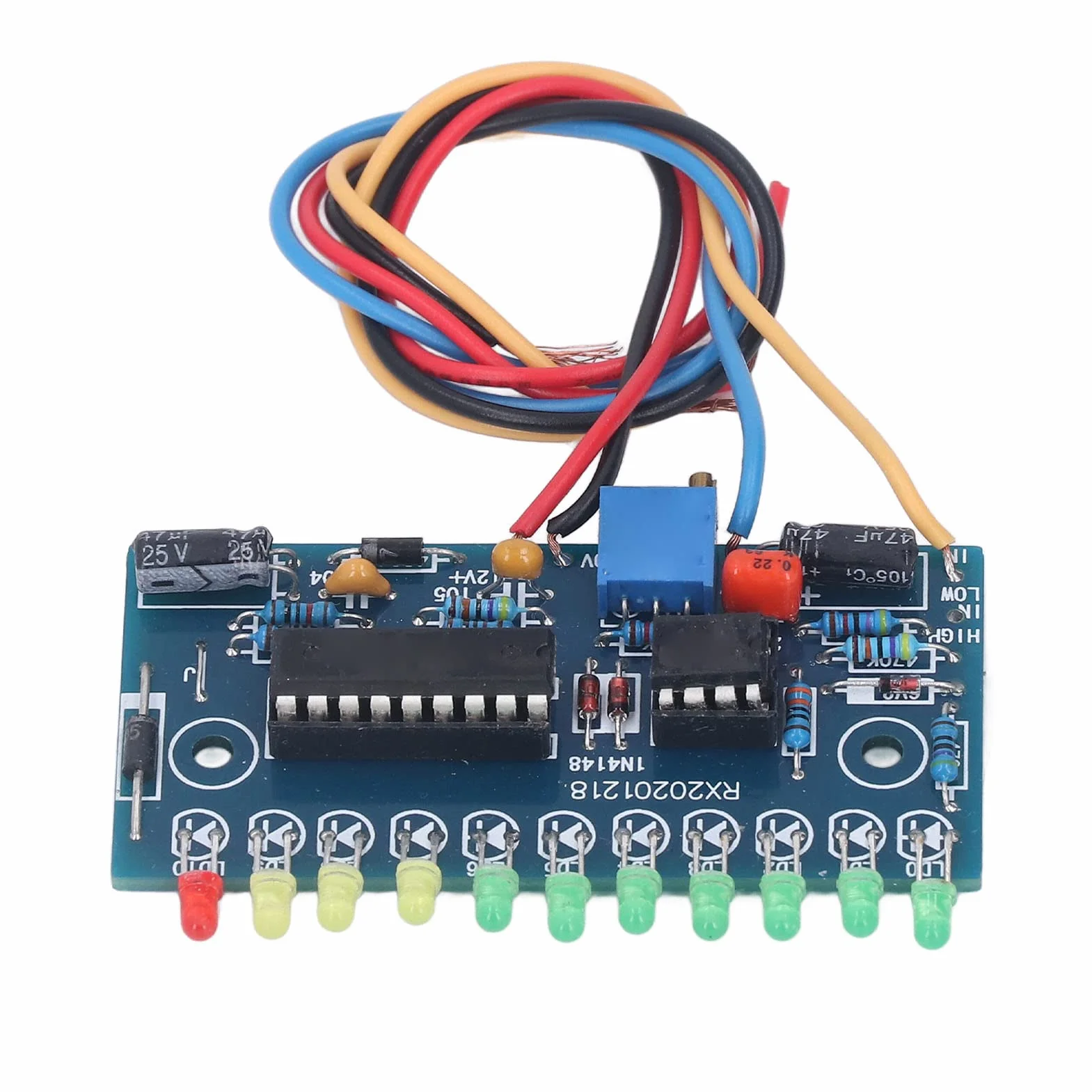 Funny 10 LED Wskaźnik Poziomu Dźwięku LM3915 Zestaw do Samodzielnego Montażu Elektroniczny Dźwięk Analizator Widma Wskaźnik Poziomu Suite moduł do Nauki Elektroniki