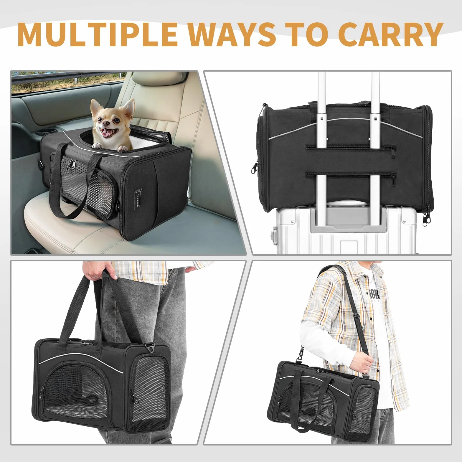 Petsfit Transporter dla Kotów, do 5 kg, Czarny