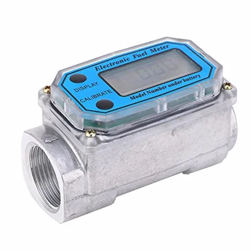 Elektroniczny przepływomierz turbiny, przepływomierz paliwa do oleju napędowego, benzyny, nafty, z cyfrowym wyświetlaczem LCD, 1-calowy wlot/wylot FNPT (niebieski LLW-25)