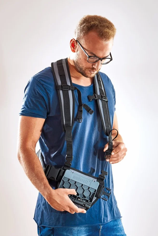 wolfcraft Systemowy pas do przenoszenia ładunków I 5582000 I Pomocnik w trakcie przeprowadzek i w pracach codziennych
