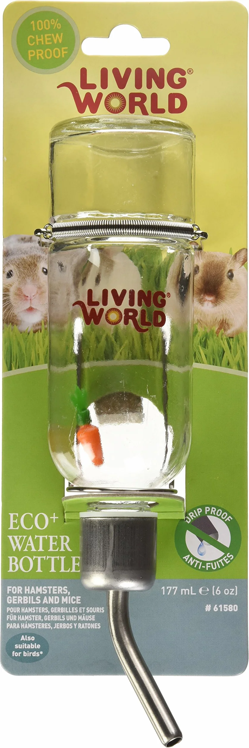 Living World Ekologiczna butelka na wodę odporna na żucie, 177 ml, 177 ml