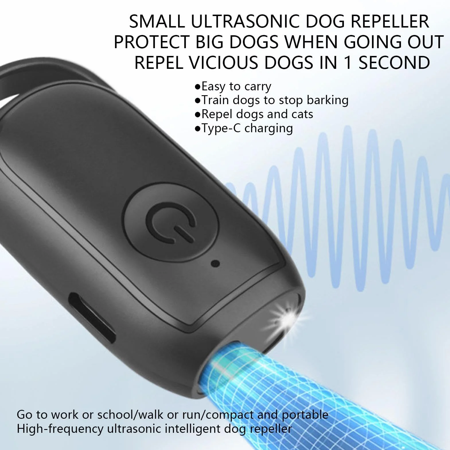 Anti Barking Device Dogs, długi zakres ultradźwiękowa kontrola korka, akumulator dla, korek barkingowy, narzędzie do treningu dźwiękowego do użytku w pomieszczeniach, na zewnątrz 3 x 2,6 x 5 cm