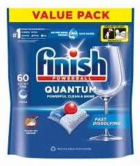 Finish Quantum Powerball All in One Tabletki do Zmywarki 120 szt. 3-komorowe