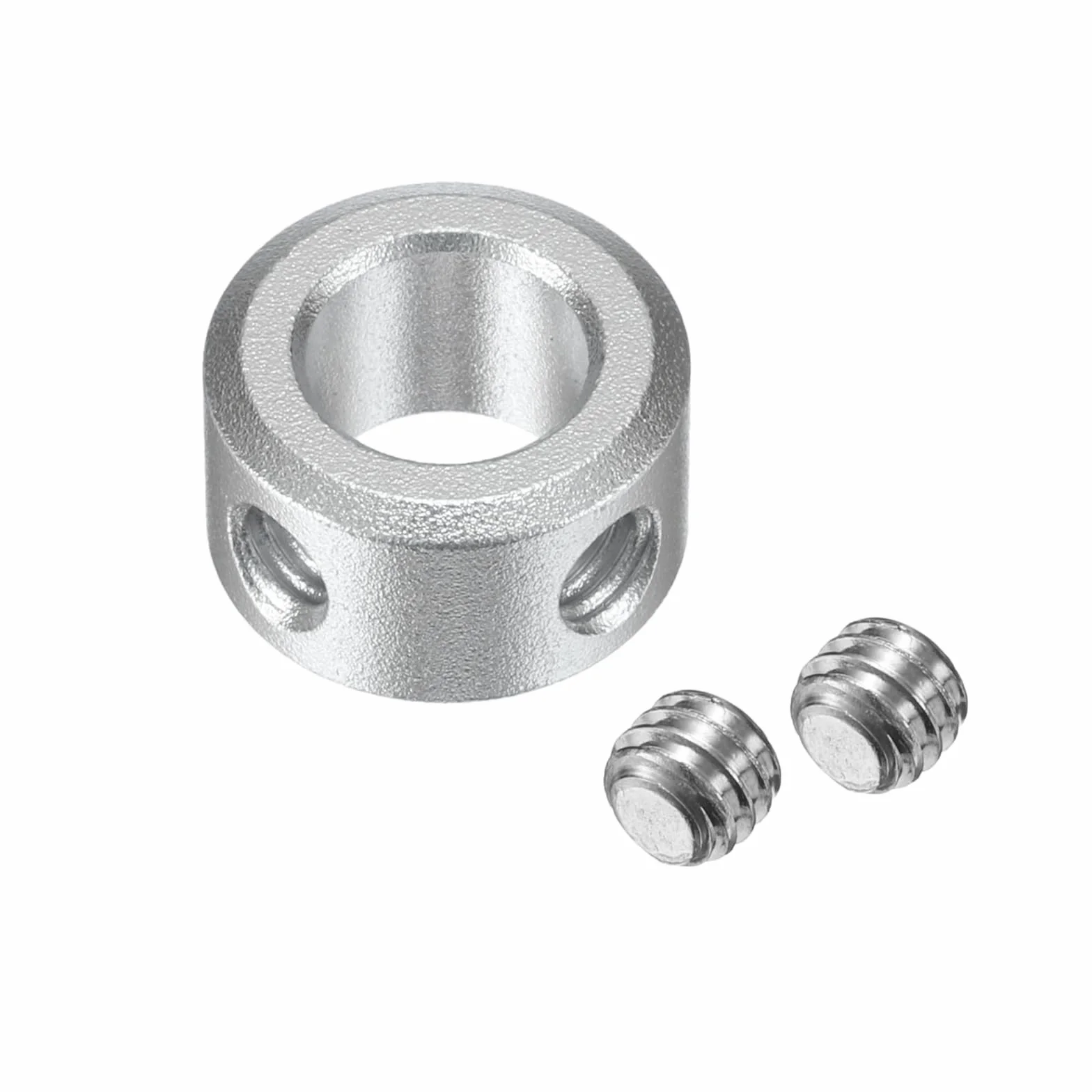 QUARKZMAN Zestaw kołnierzy dzielonych wału 8 mm, 2 szt. Kołnierze blokujące 14 mm OD, grubość 8 mm, kołnierz blokujący ze stopu aluminium ze śrubami mocującymi M4 i jednym kluczem