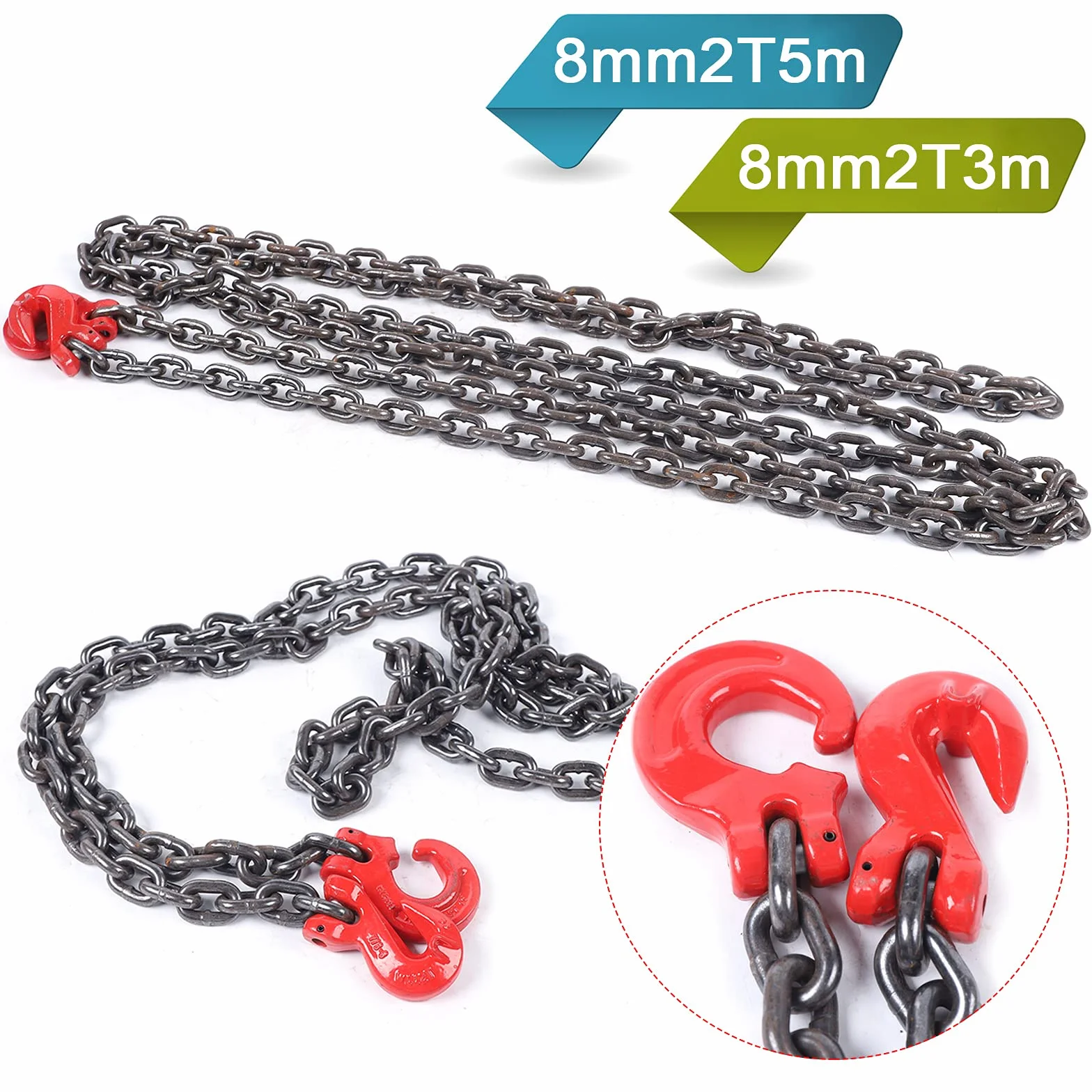 Łańcuch zawieszający 8 mm stal stopowa 2T podnoszący 5 m