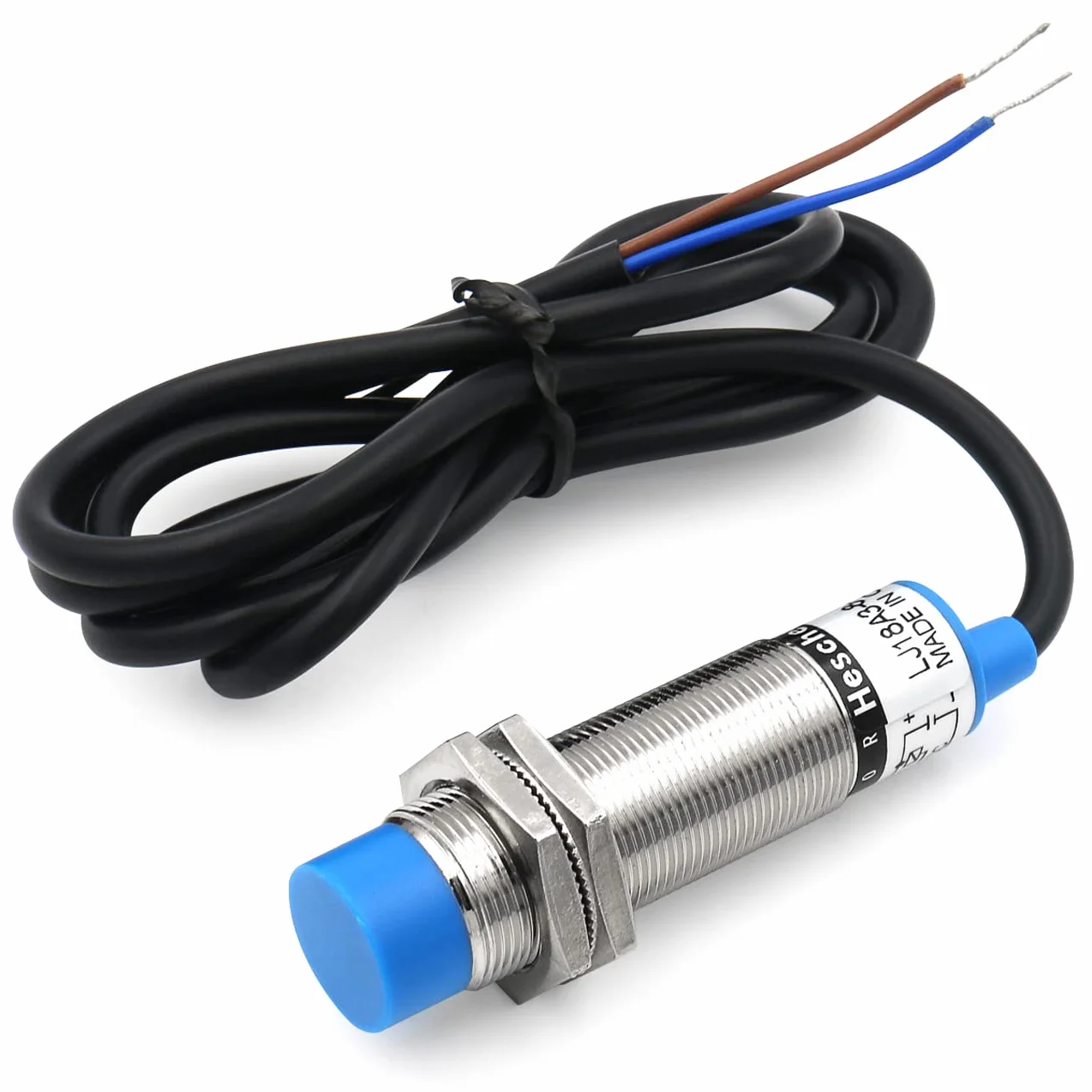 heschen Indukcyjny przełącznik zbliżeniowy czujnik Switch LJ18 A3–8-j/EZ Detektor 8 mm 90–250 VAC 400 mA zazwyczaj otwarty (No) 2 przewody