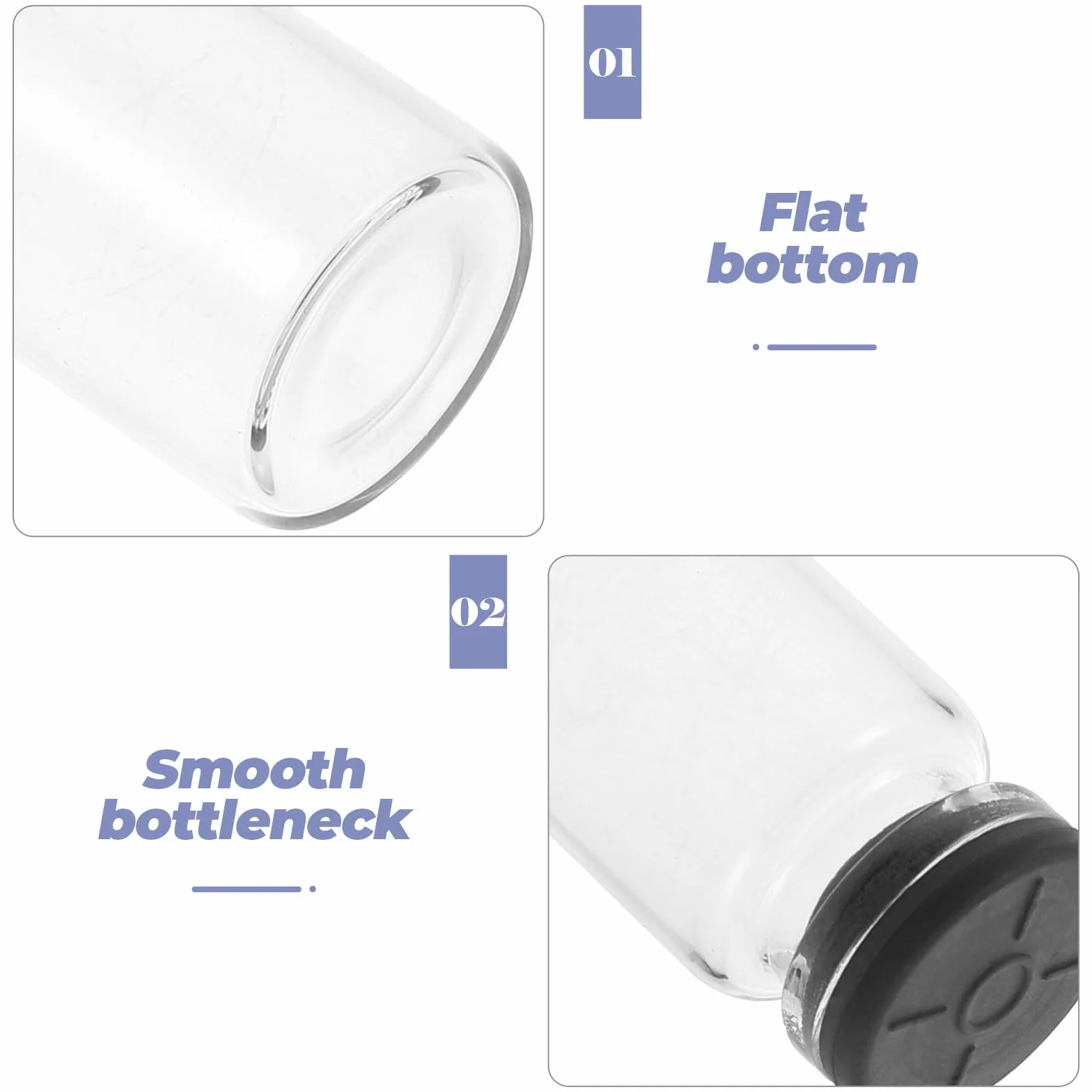 ULTECHNOVO Pusta szklana butelka 20 szt. 10 ml przezroczysta fiolka przezroczysta fiolka samonaprawiająca się gumowa fiolka otwór wtryskowy i aluminiowe zakrętki bezpieczna butelka słoiki do hodowli