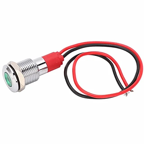 Metalowa Lampka Kontrolna LED Wodoodporna Lampka Sygnalizacyjna Wskaźnik Zasilania LED Lampka Ostrzegawcza 10mm(220V)