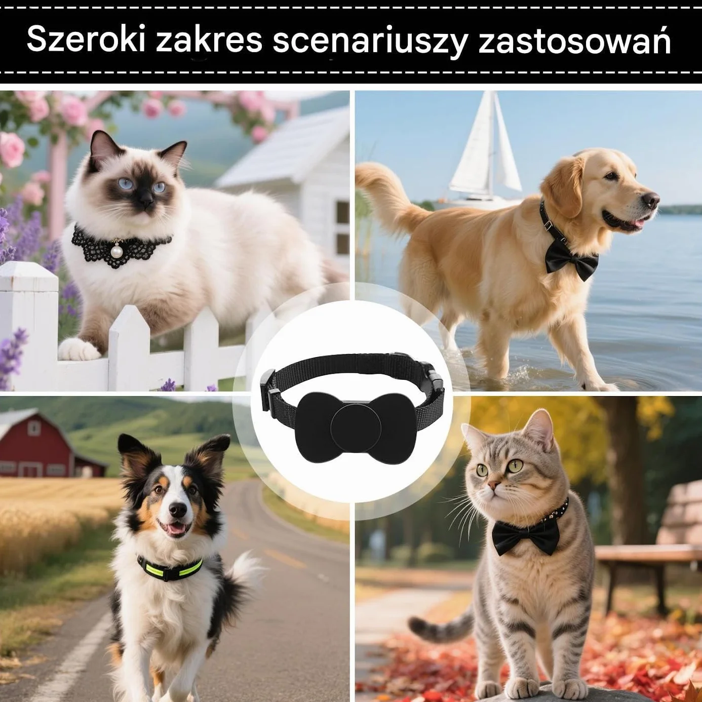 Obro?a Lokalizacyjna dla Kota | GPS dla Kota - Inteligentny Lokalizator Wygodna Szelka Kotów Spacery Przygody Podró?e Ogród Park Kemping