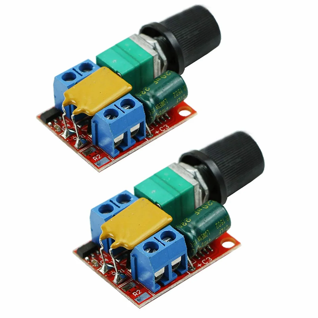 Hailege 2 szt. Silnik prądu stałego PWM regulator prędkości 3 V 6 V 12 V 24 V 35 V przełącznik kontroli prędkości mini ściemniacz LED DC 3 V-35 V 5 A 90 W
