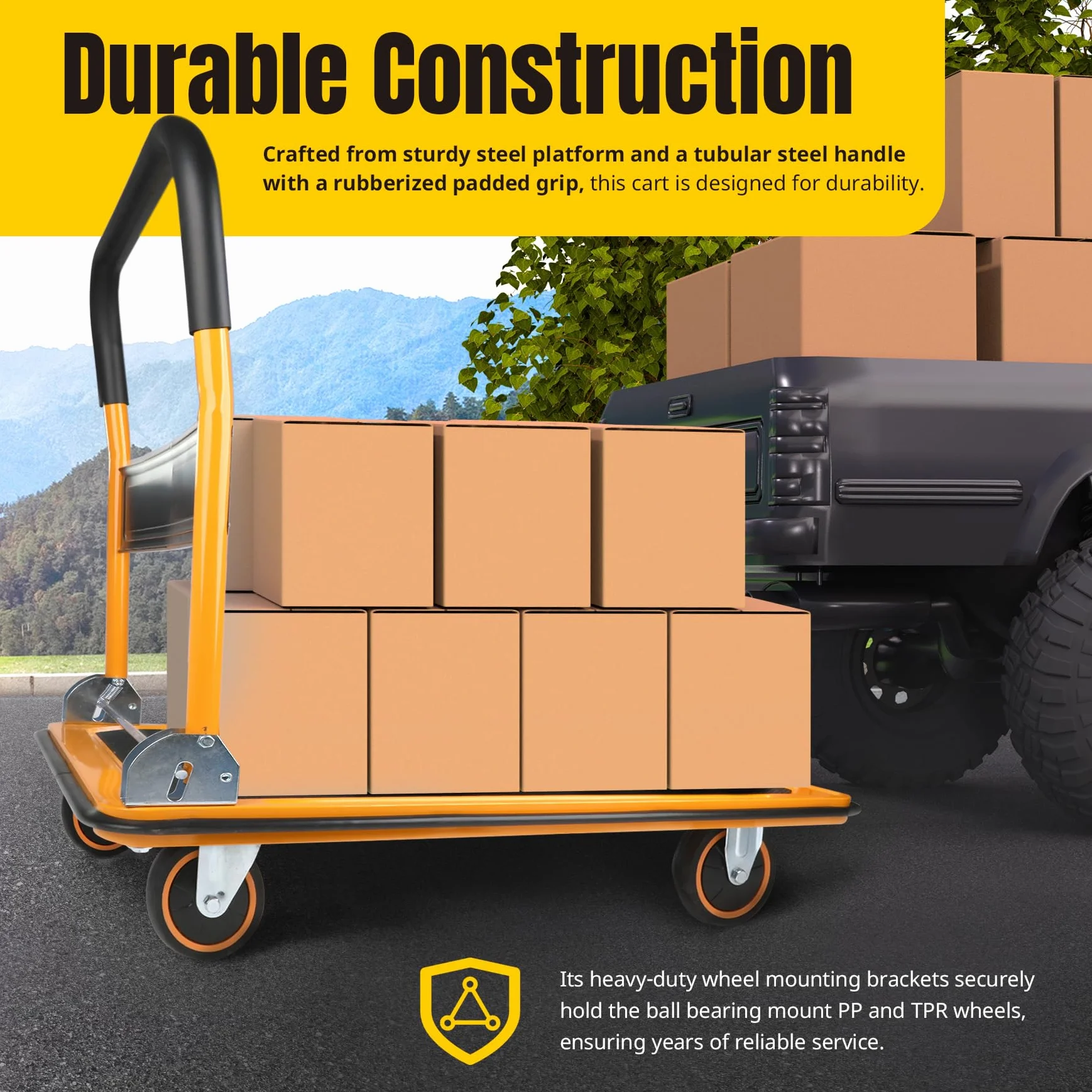 MaxWorks 80877 - Składana platforma ciężarówka Push Dolly 299.4 kg Nośność: