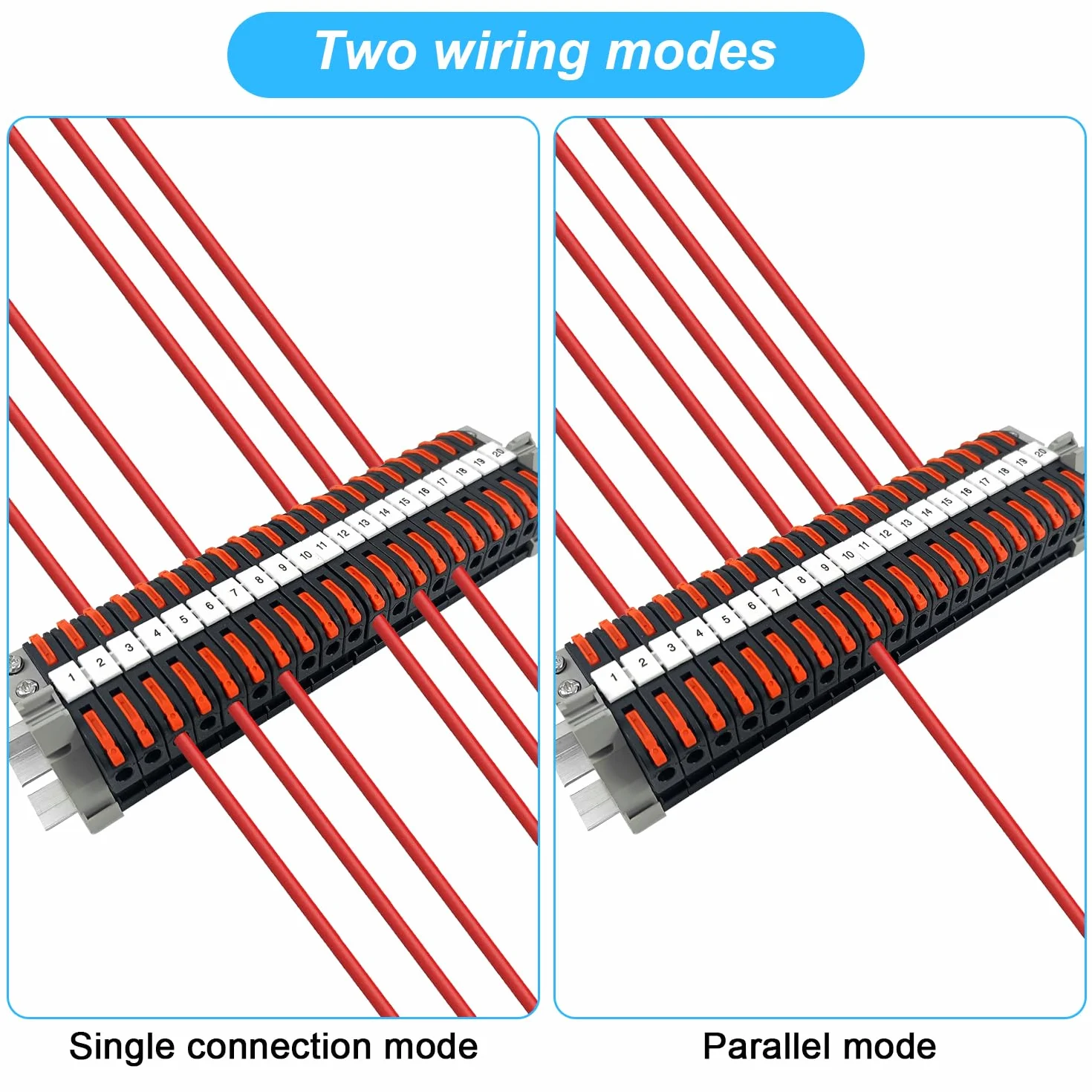 40 sztuk elektrycznych listew zaciskowych do szyny DIN PCT-211 0,08-4 mm², elektroniczna listwa zaciskowa do projektów DIY, szybkie okablowanie