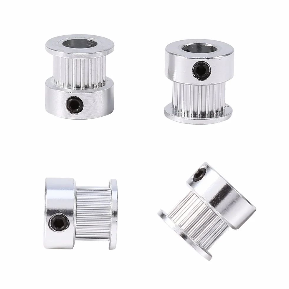 2 szt. aluminiowe koła zębate pasa rozrządu 20 ząbków kołnierz synchroniczne koło 8 mm otwór do drukarki 3D