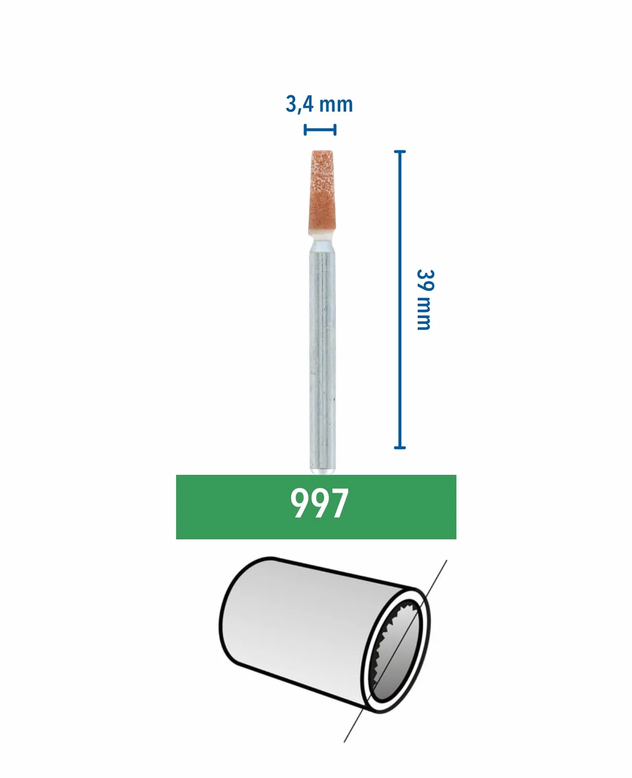 Dremel 997 Zestaw 3 ściernic szlifierskich z tlenku glinu