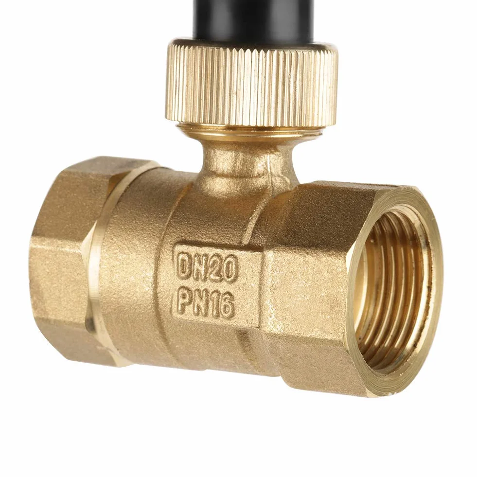 Zawór Kulowy z Napędem DC 12V G3/4 "DN20 Mosiężny 2-drogowy Zawór Kulowy Elektryczny Zawór Kulowy z Napędem do Kontroli Przepływu
