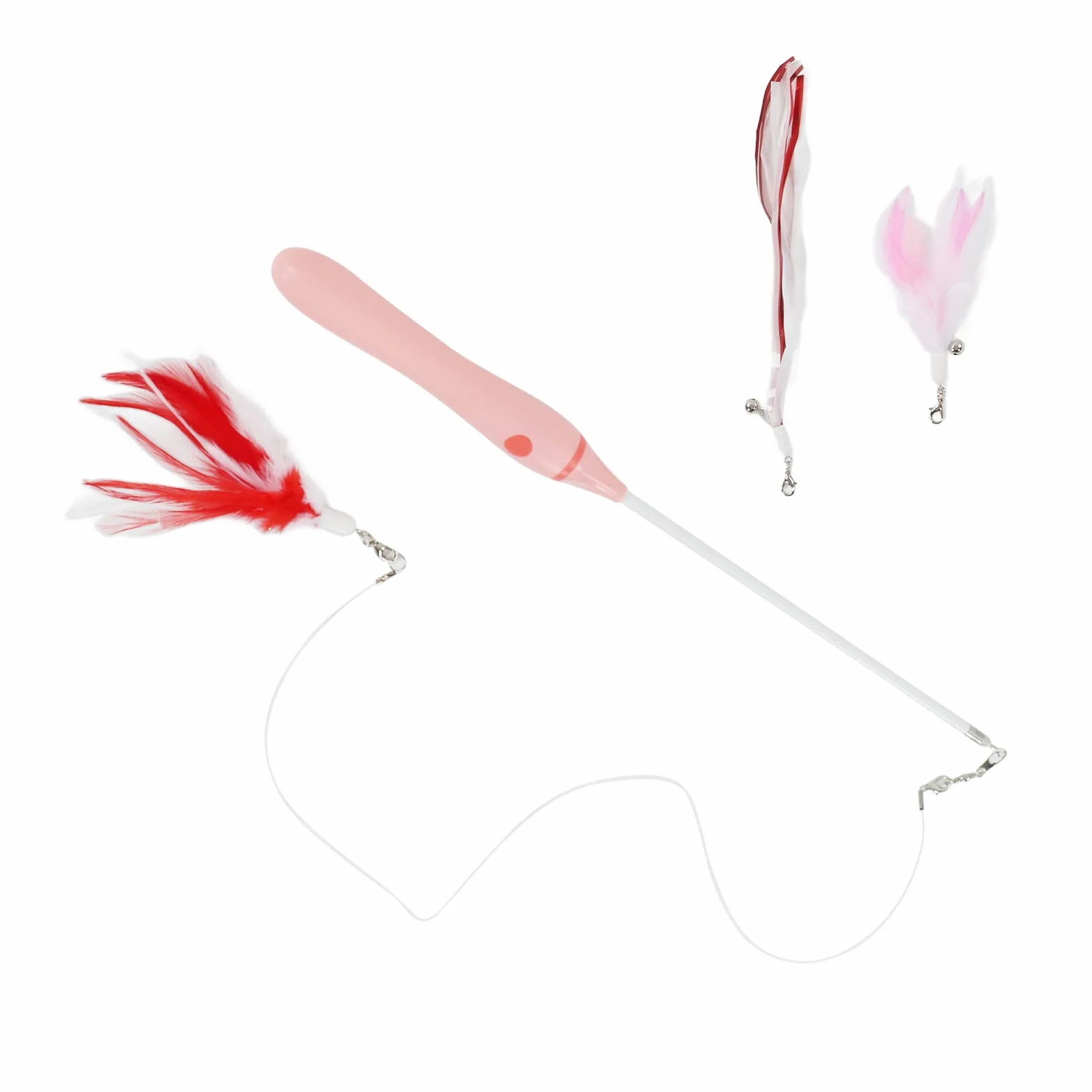 Naroote LED Red Light Light Katzentick, Funny Cat Stick Interactive dla Kotów dla Zwierząt (PINK)