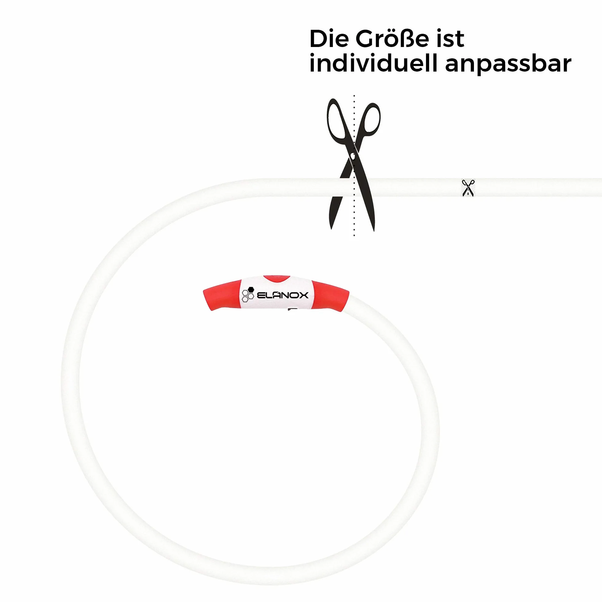 ELANOX LED obroża dla psa do ponownego ładowania USB uniwersalna obroża świetlna (czerwona)