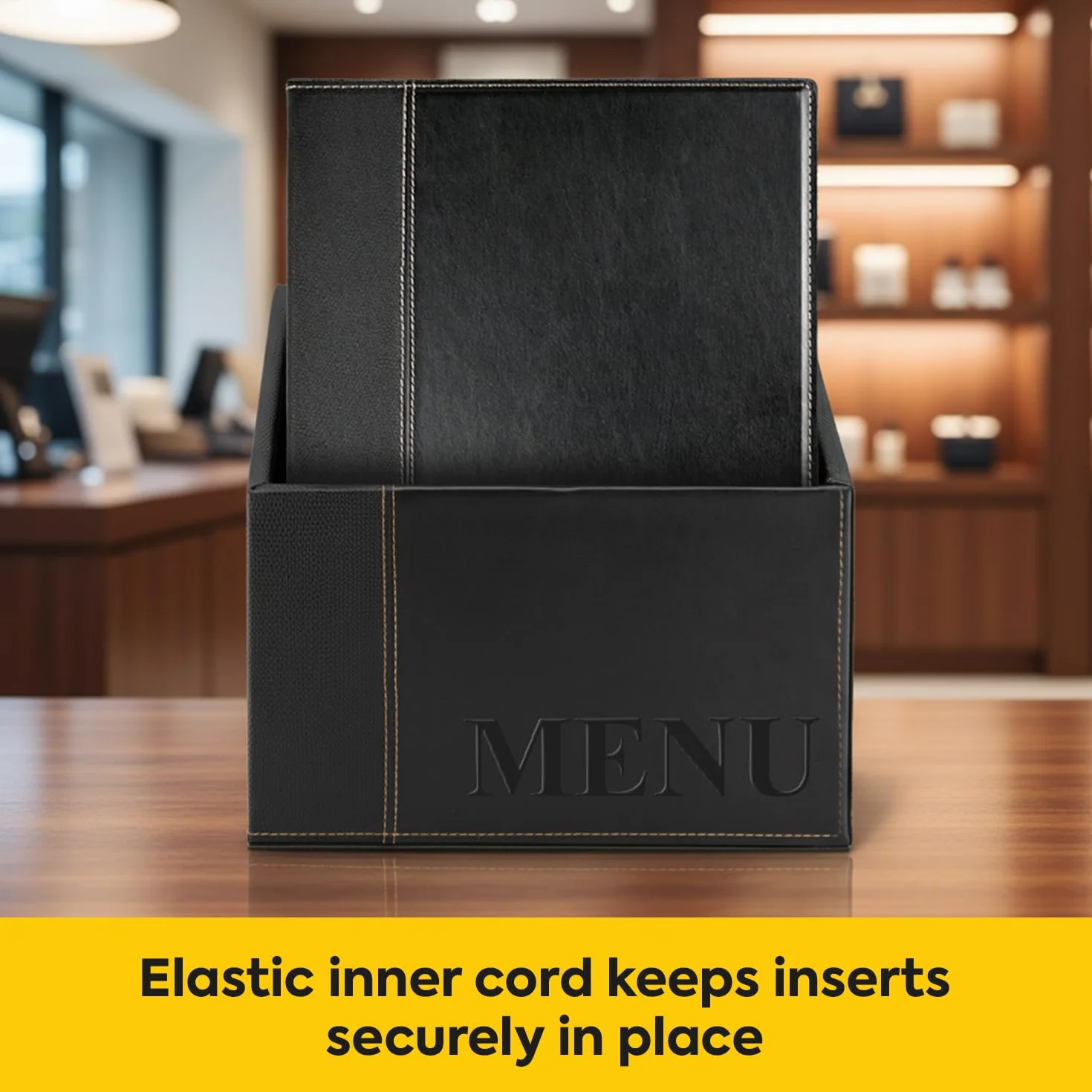 Menu Restauracyjne Securit Trendy Range Czarny 20 kart A4