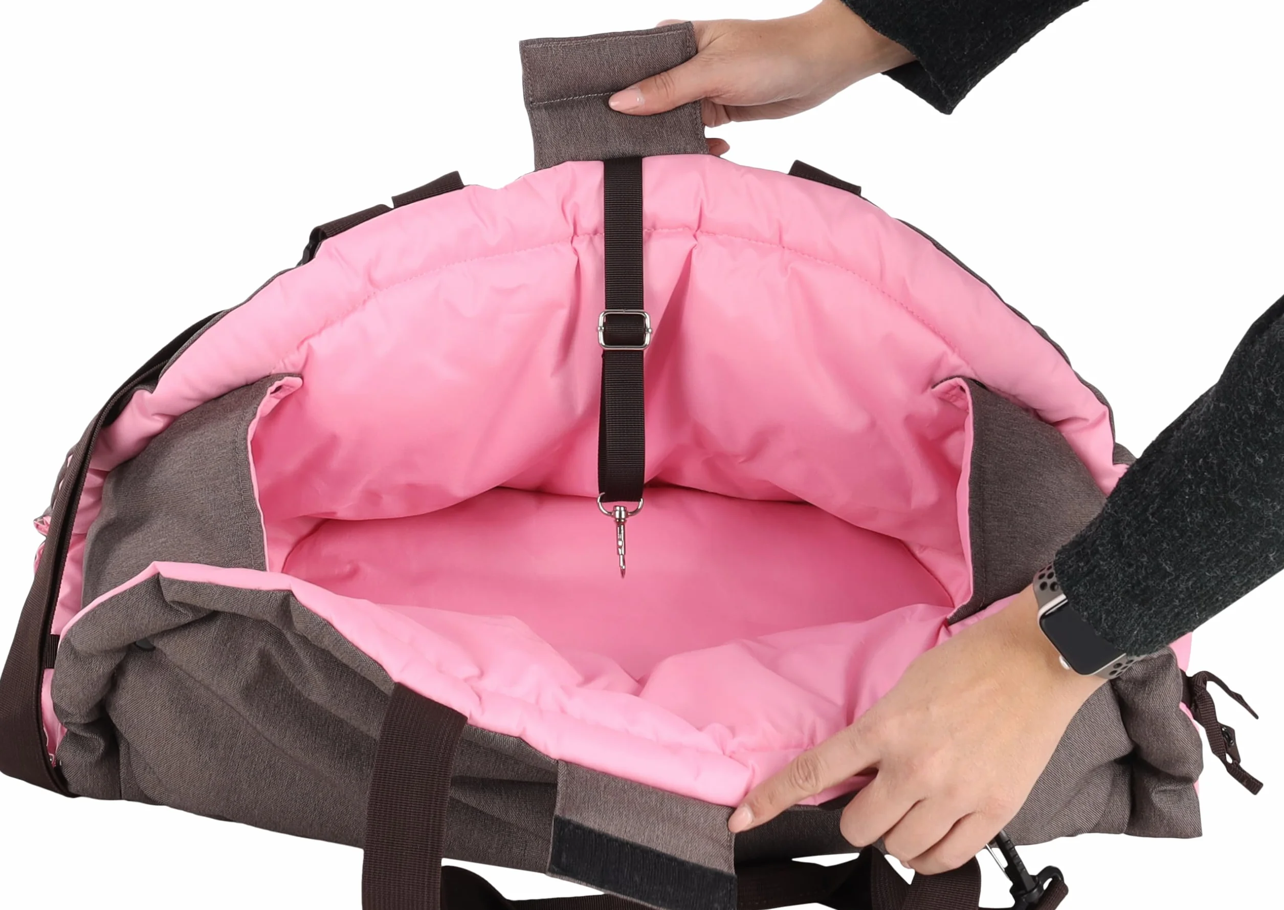 Torba transportowa Puppy Xenos 2 w 1 Szarobrązowa 62x26x28CM