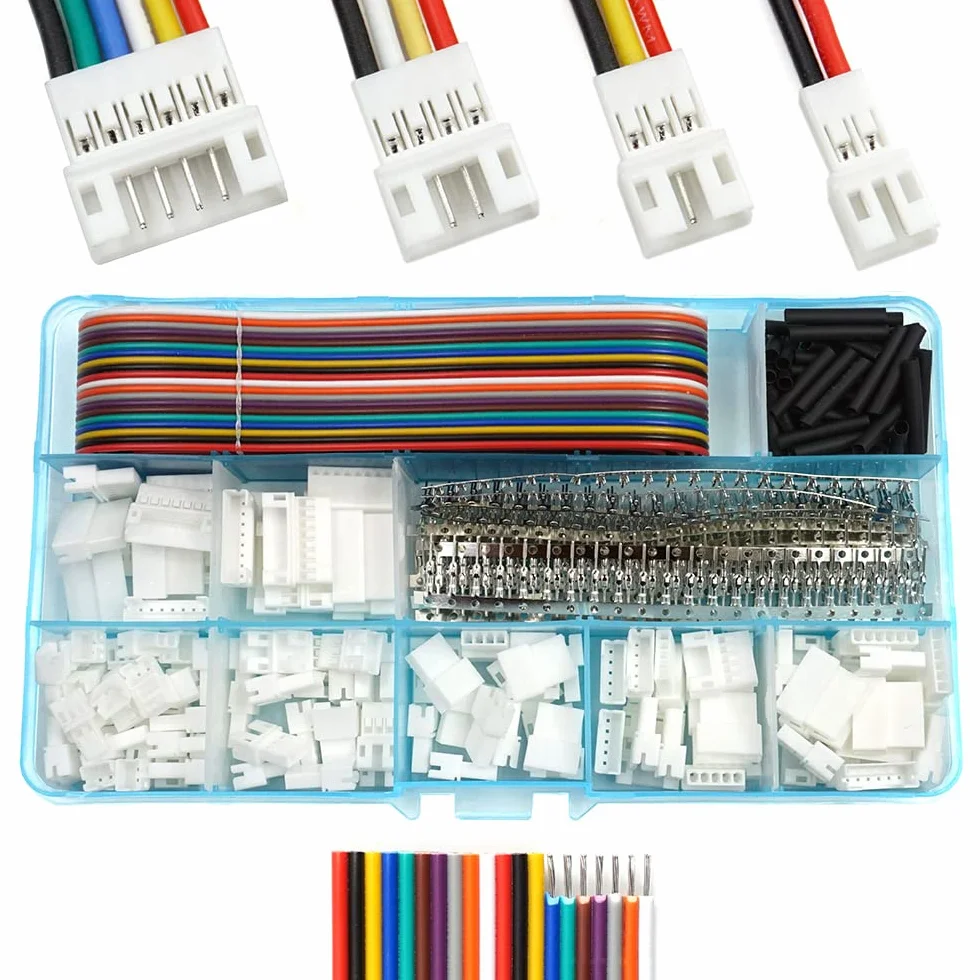 Złącza JST PH 2.0 Pin Header i Ribbon Cable Wire Kit 2,0 mm Pitch JST PH - 2/3/4/5/6/7/8 męski wtyk żeński obudowa