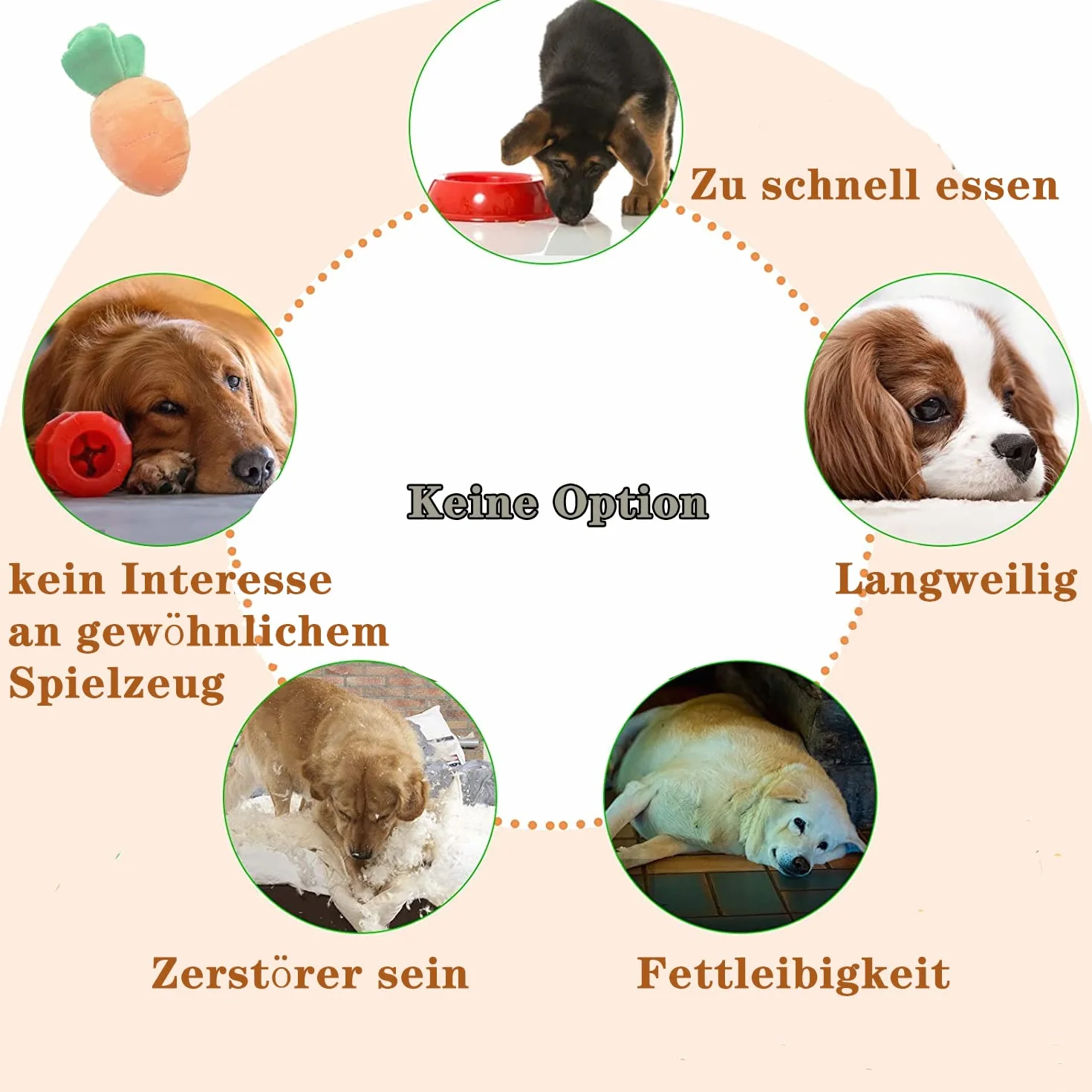 Celawork Inteligentna zabawka dla psa, interaktywna, pluszowa marchewka, dywanik dla psa, dywan do wąchania, warzywa, bez piszczałki