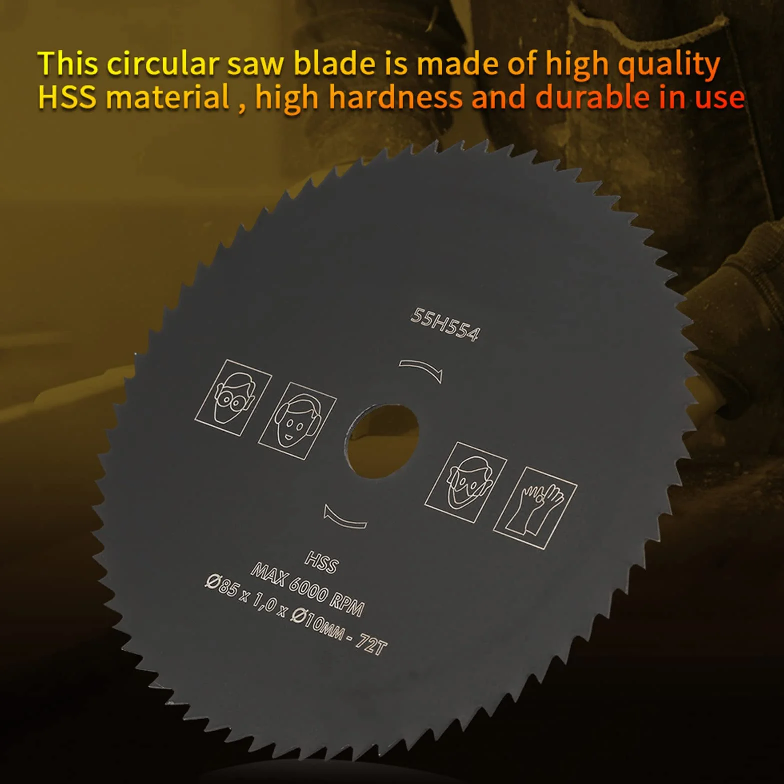 2 szt. Brzeszczoty do pił Tarczowych 85mm * 10mm HSS 72 Zęby do Cięcia Piły Tarczowe Brzeszczoty do pił Tarczowych Tarcze Tnące do Obróbki Drewna Drewno Metal PCV Aluminium Koło