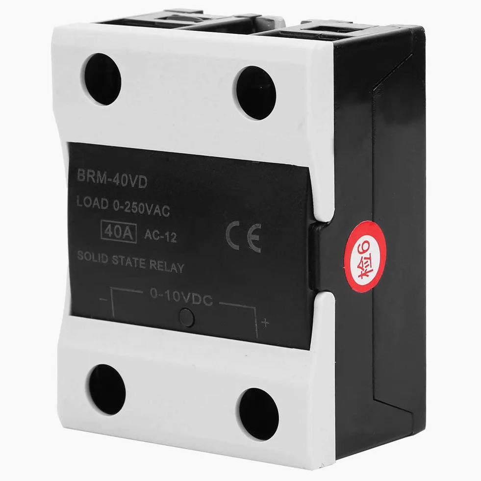 Solid State Relay SSR Jednofazowy DC na AC Jednofazowy plastikowy przekaźnik pokrywy 40A DC 0 do 10V AC 0 do 250V