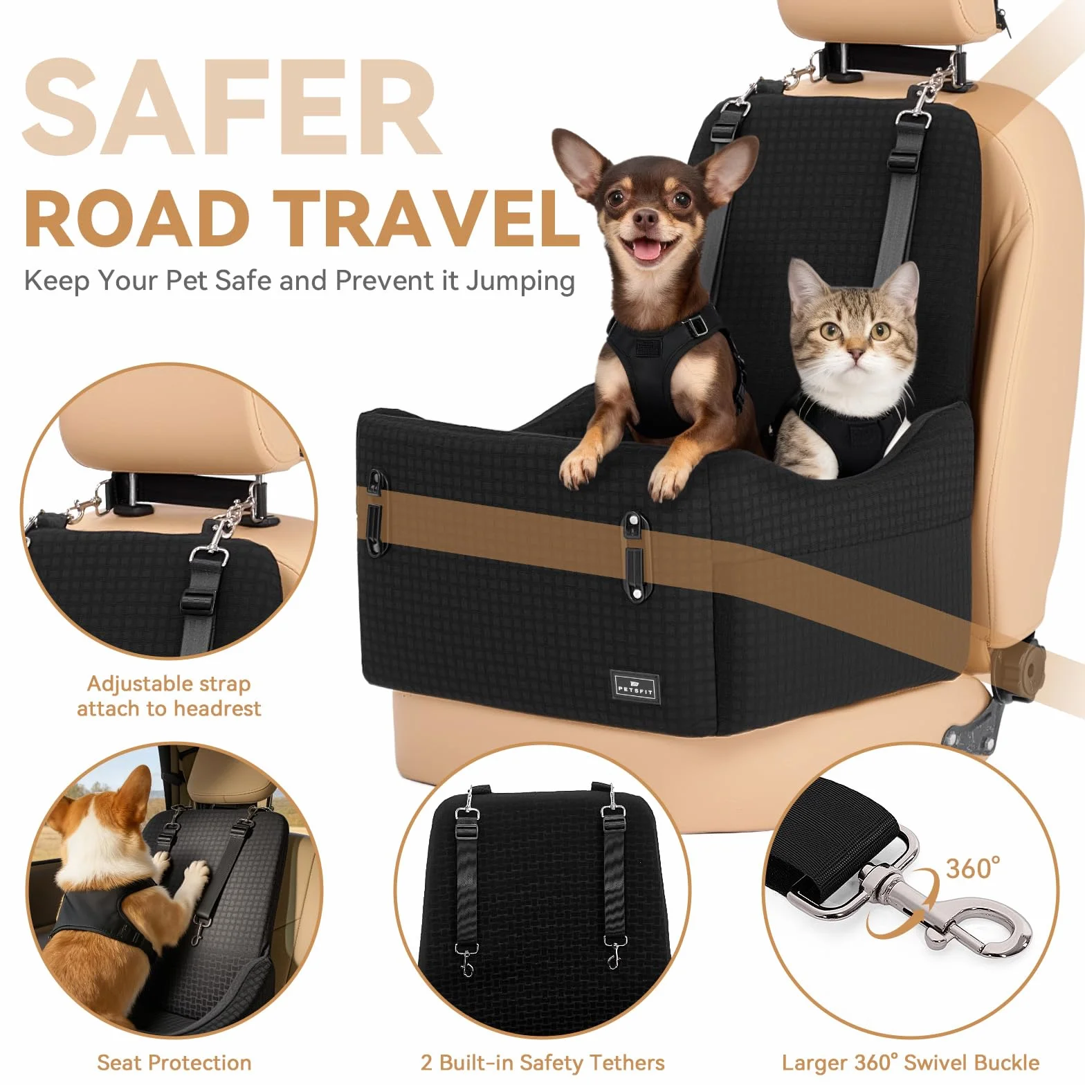 Petsfit Fotelik samochodowy dla psa