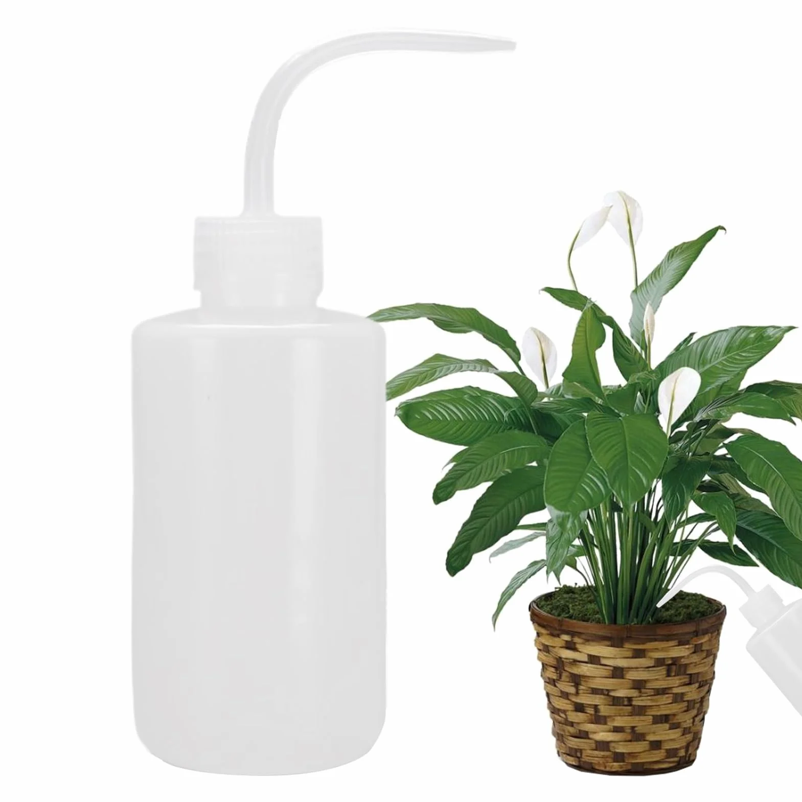 Safety Wash Bottle, Squeeze Water Bottle, Narrow Mouth Dispenser, Flow-Control Spout Design, Precision Tip, Lab Washing Cleaning Use, 6.89x3.94x2.36 Inches, Clea,r 1 Piece