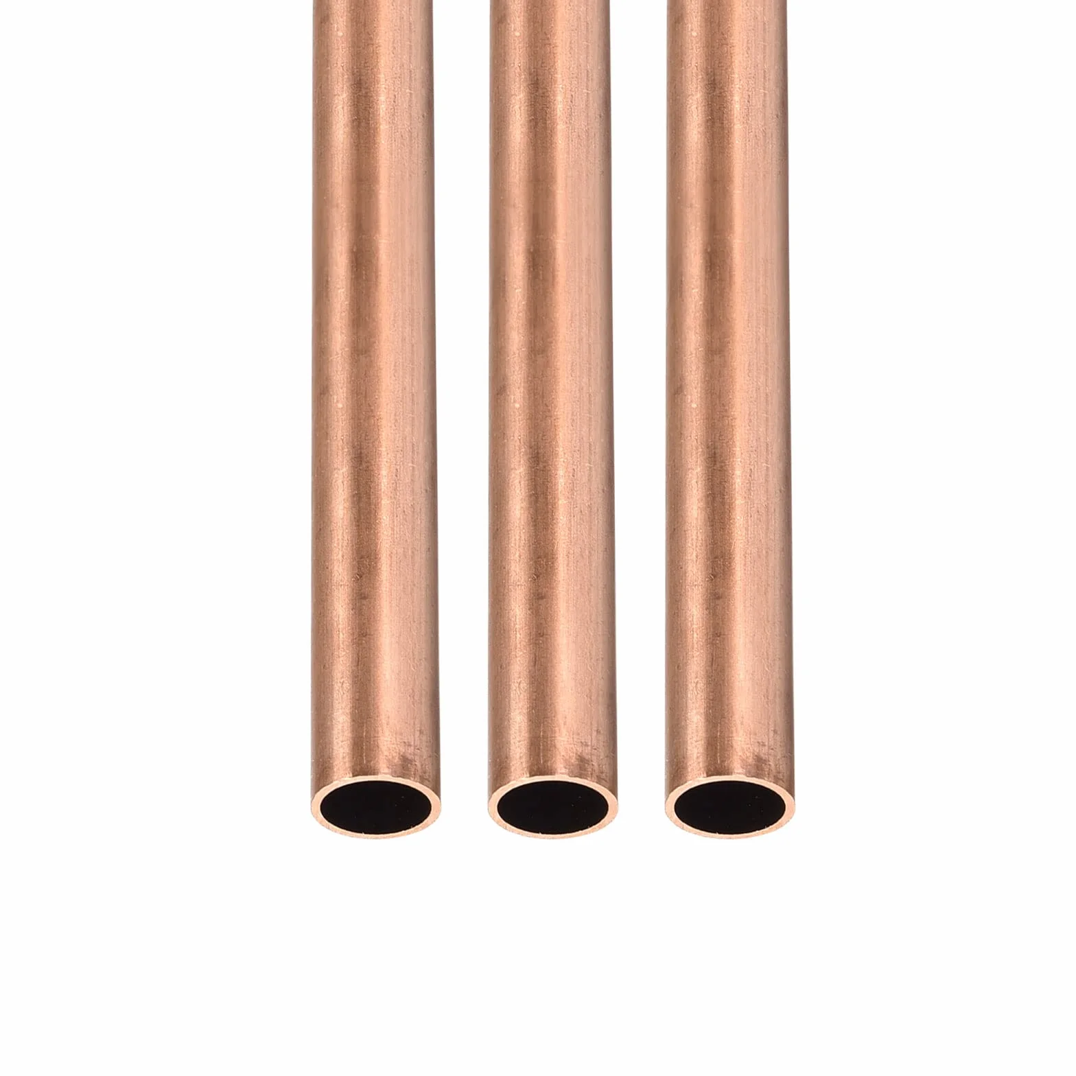 DTGN 8 mm x 0,2 mm x 300 mm (ODxWall TXL) miedziana rura - 3-pak - dobra do wyposażenia maszynowego DIY dekoracyjna rama - okrągłe metalowe rurki