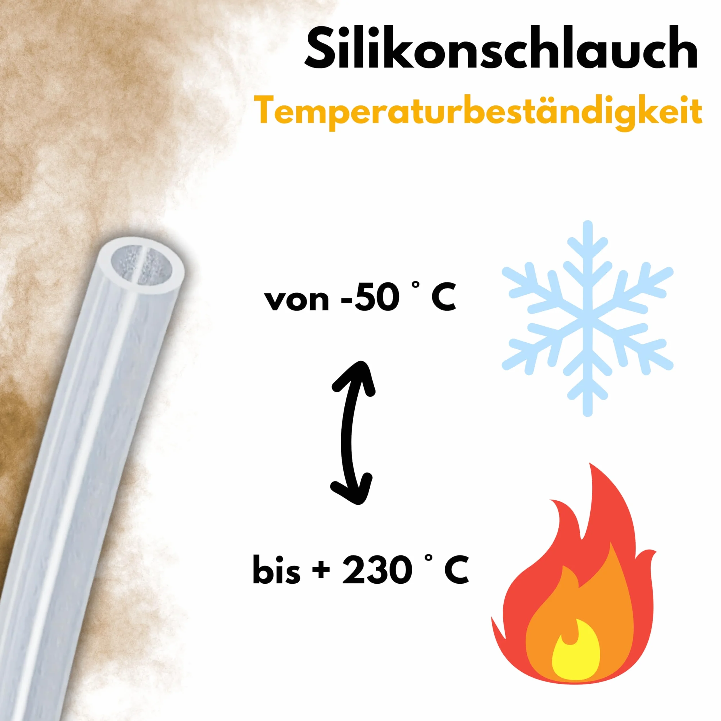 Wąż silikonowy 3x5 mm odporny na wysokie temperatury do kontaktu z żywnością